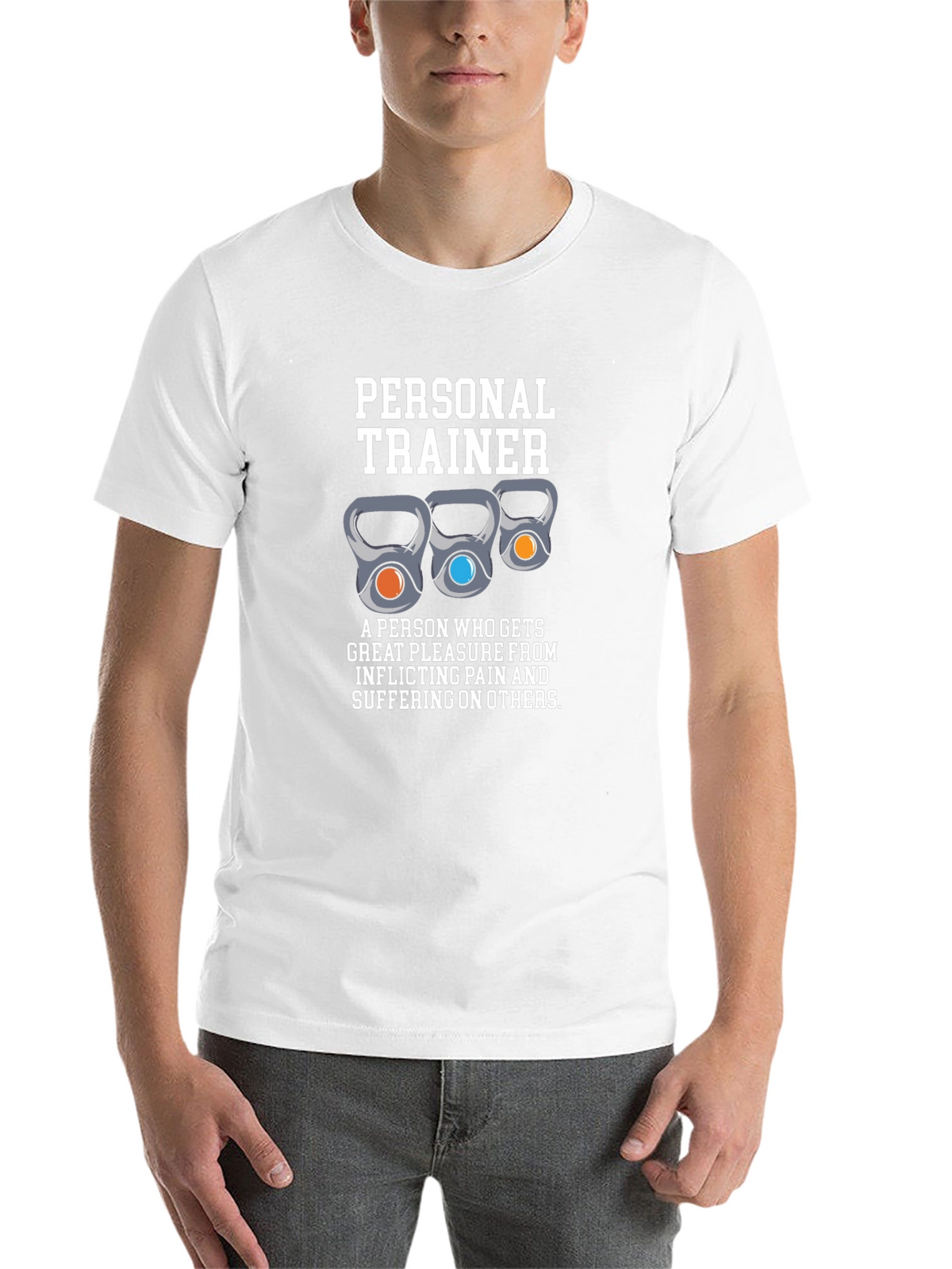 Funny Personal Trainer T-Shirt - Kettlebell Design