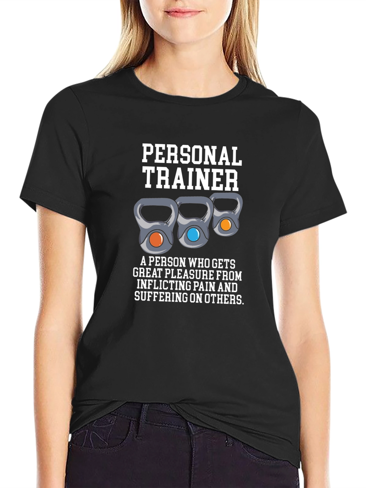Funny Personal Trainer T-Shirt - Kettlebell Design
