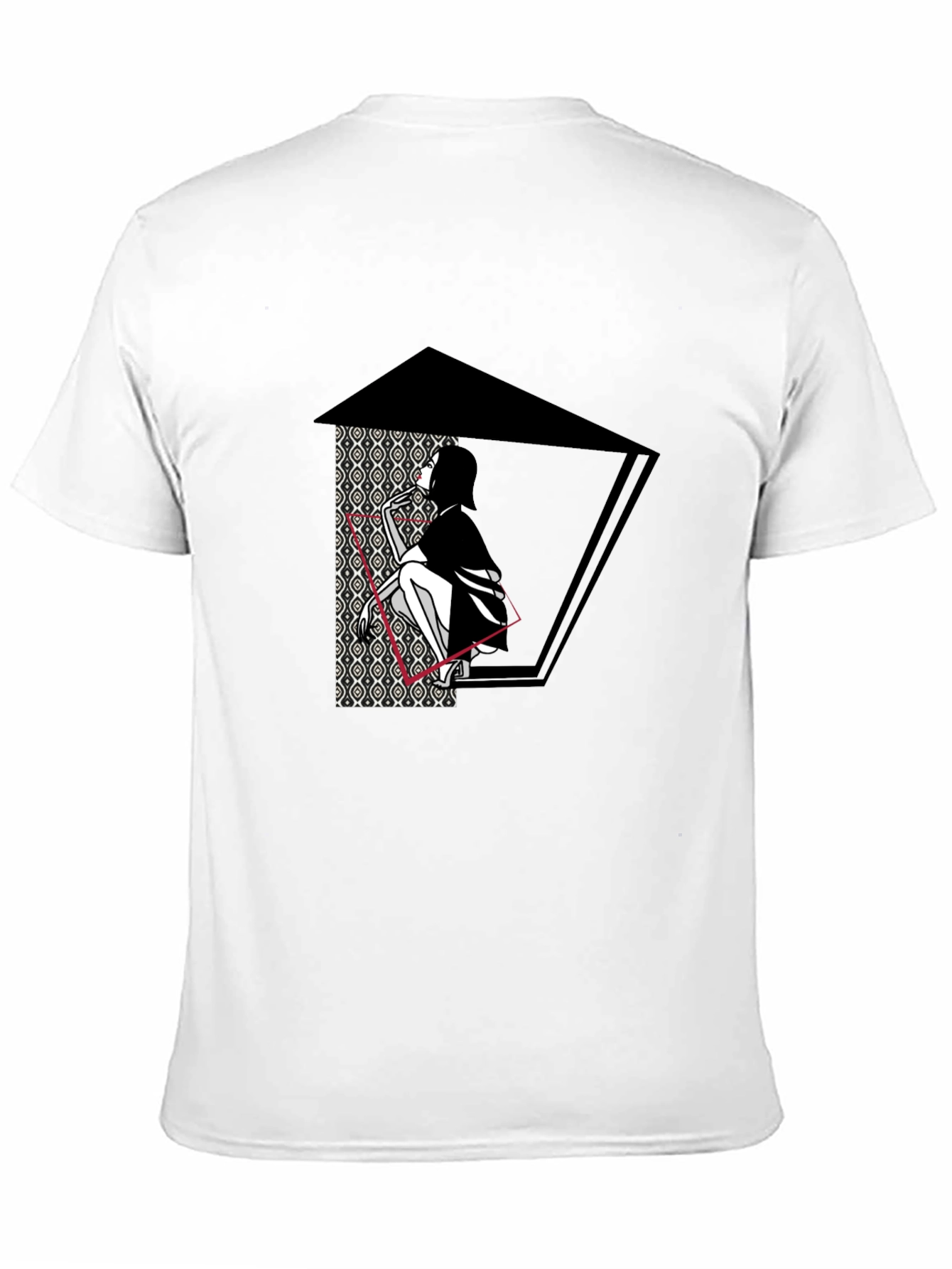 Artistic Graphic Print Black T-Shirt