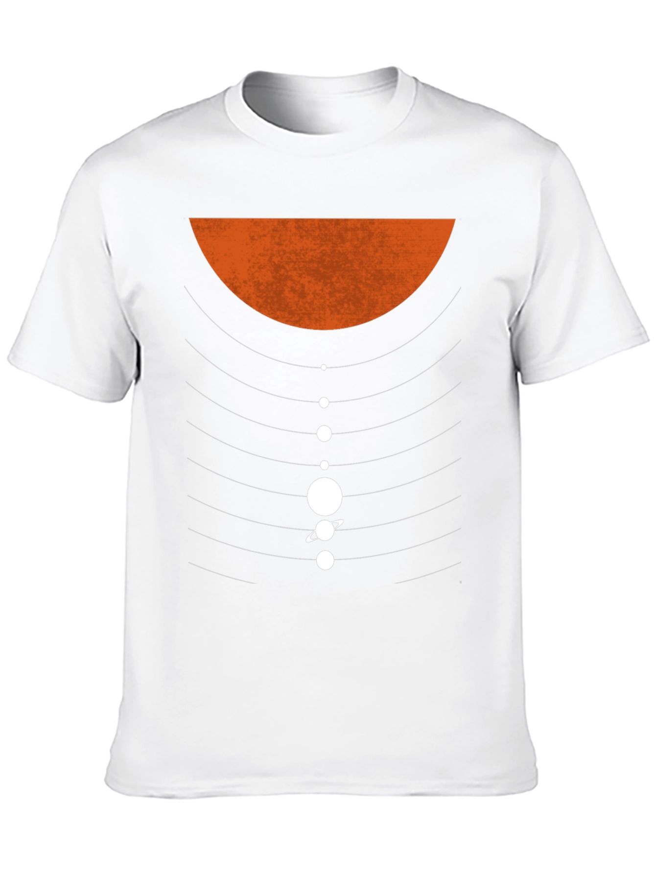 Planetary Orbit Graphic T-Shirt - Black Cotton Blend