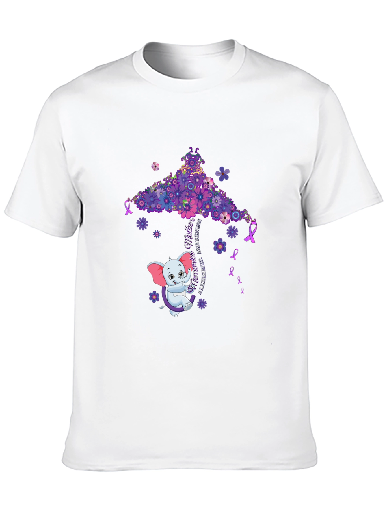 Alzheimers Awareness Elephant T-Shirt