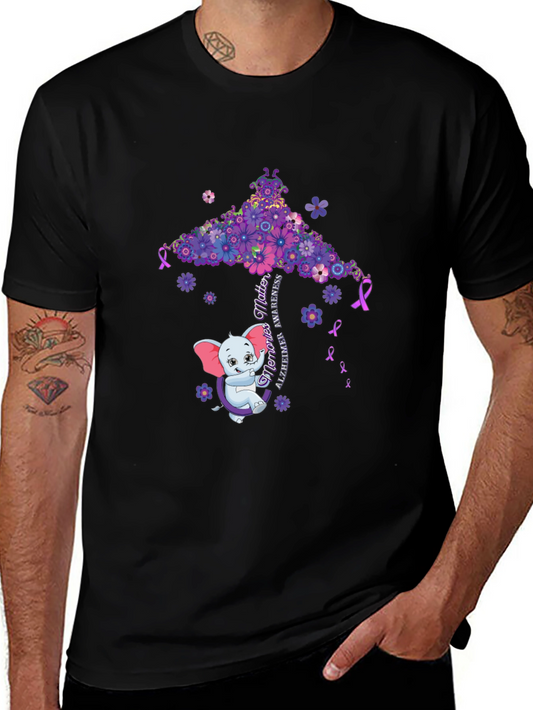 Alzheimers Awareness Elephant T-Shirt