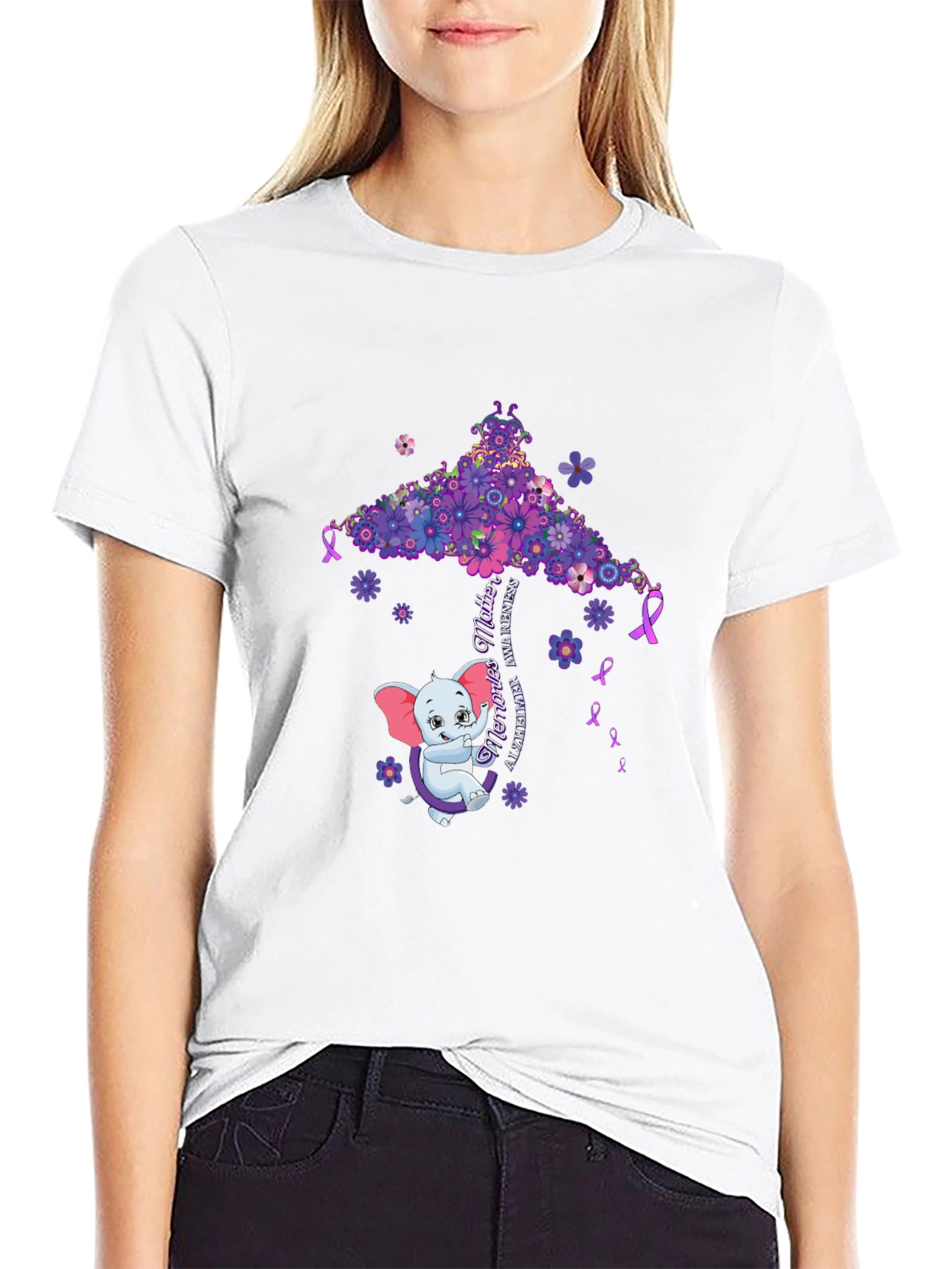 Alzheimers Awareness Elephant T-Shirt