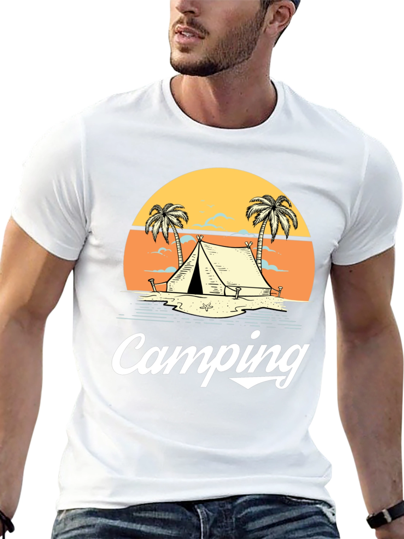 Camping Graphic Tee - Outdoor Adventure Shirt