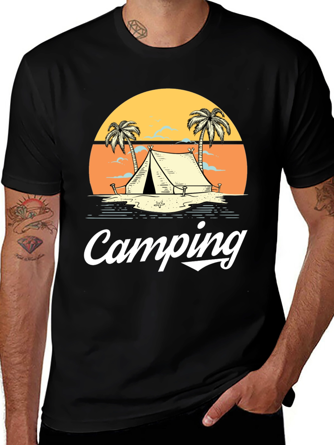 Camping Graphic Tee - Outdoor Adventure Shirt