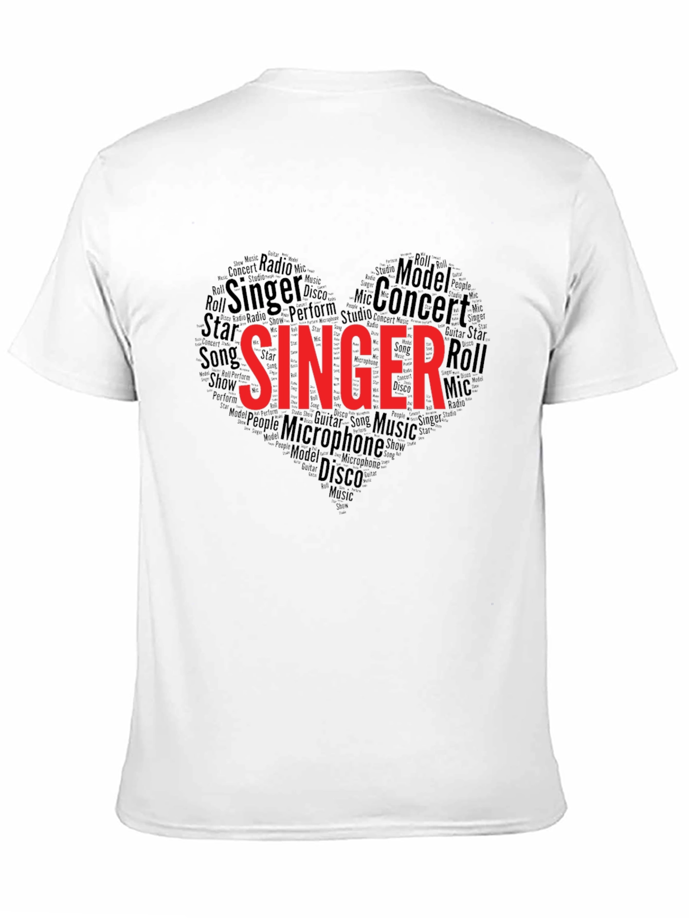 Singer Heart Word Art Graphic Tee