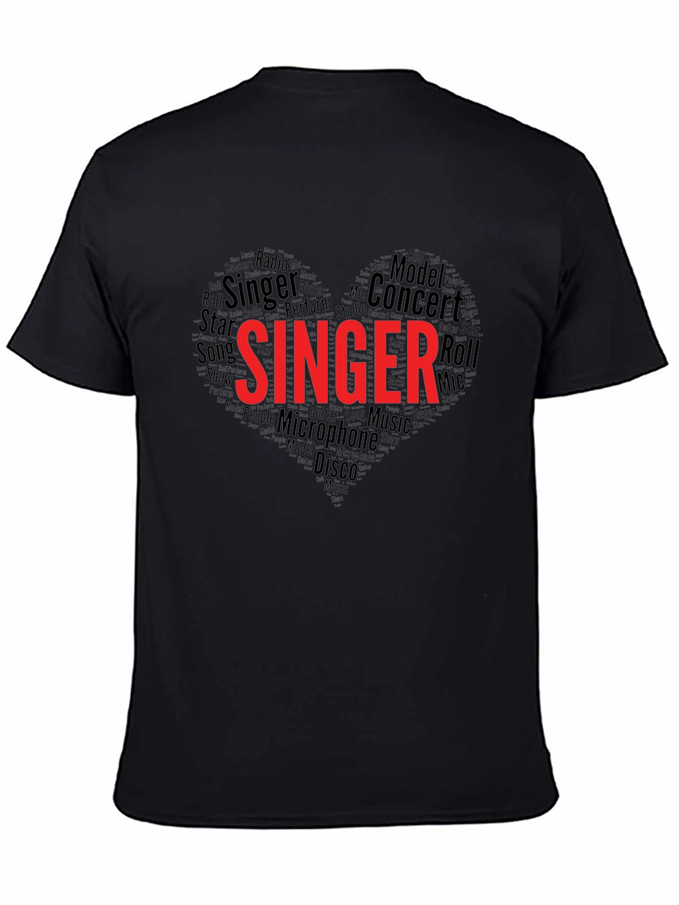Singer Heart Word Art Graphic Tee