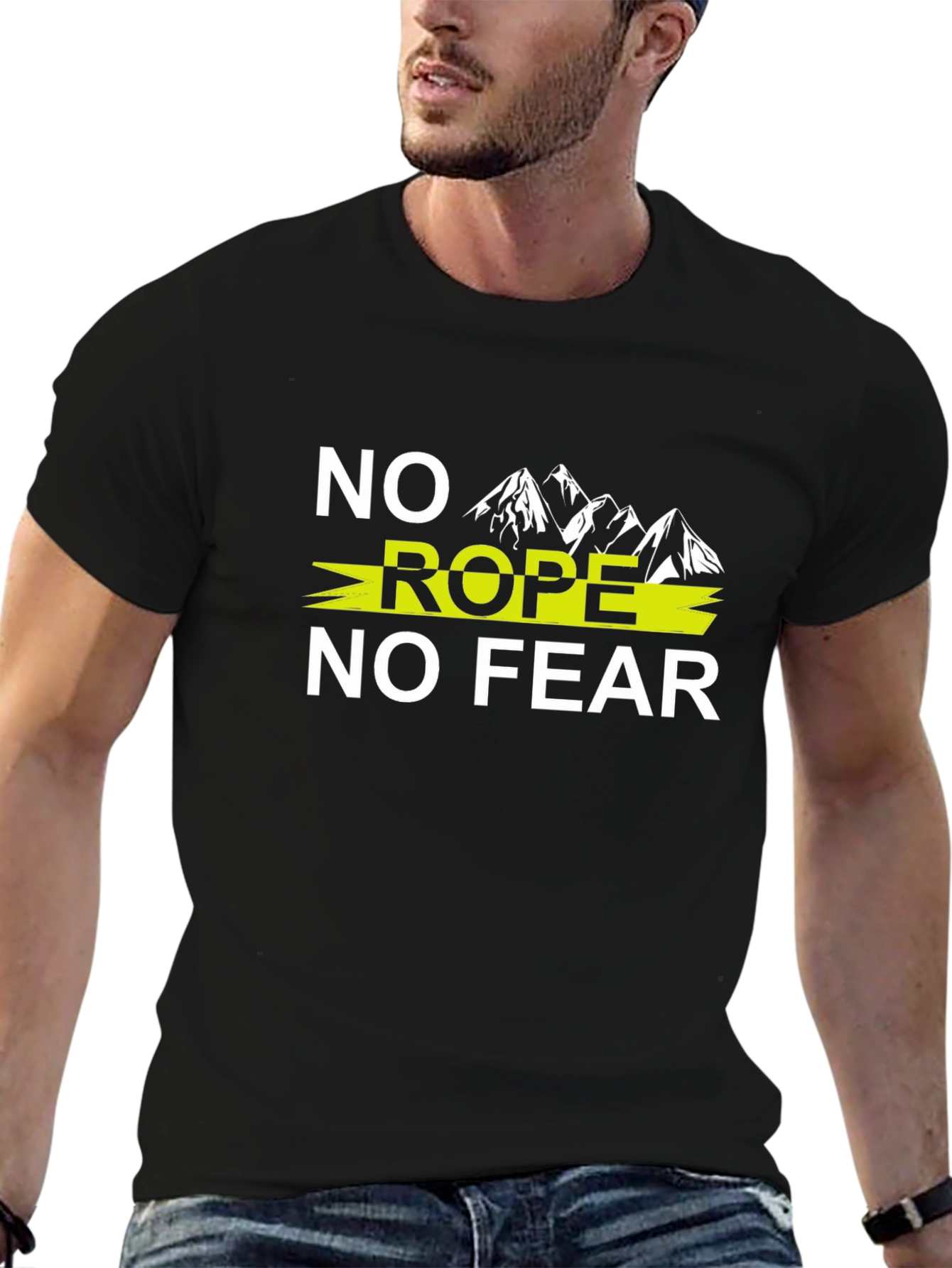 No Rope No Fear Graphic Tee - Black