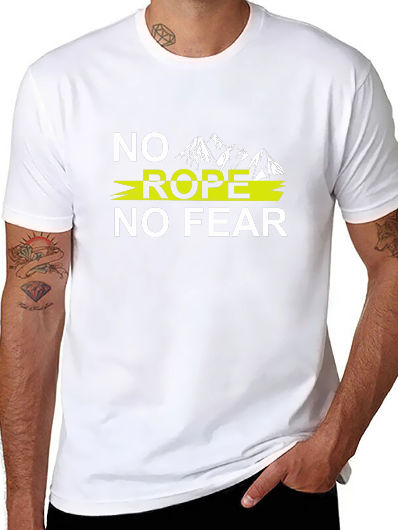 No Rope No Fear Graphic Tee - Black