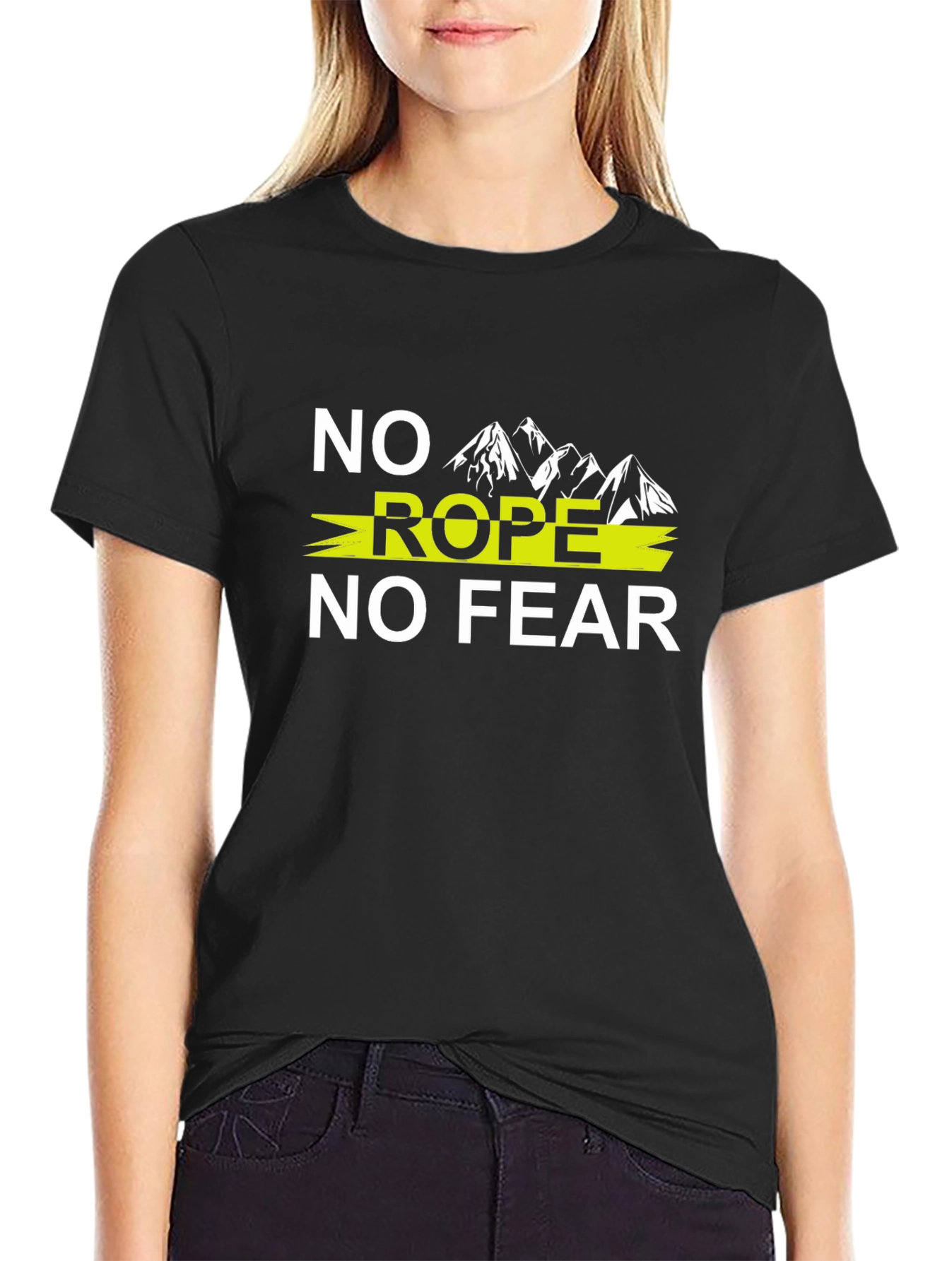 No Rope No Fear Graphic Tee - Black