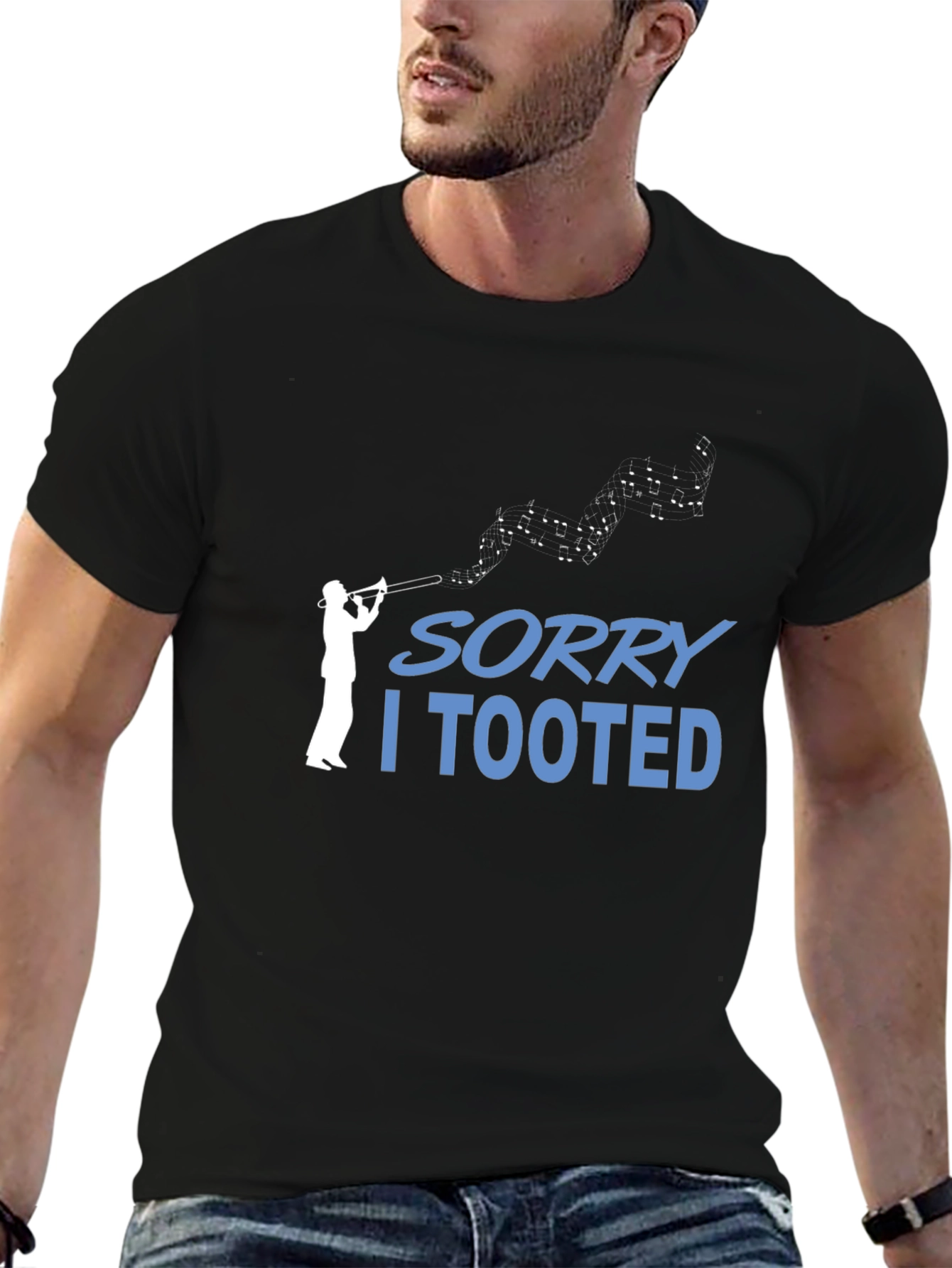 Sorry I Tooted T-Shirt Music Humor Tee