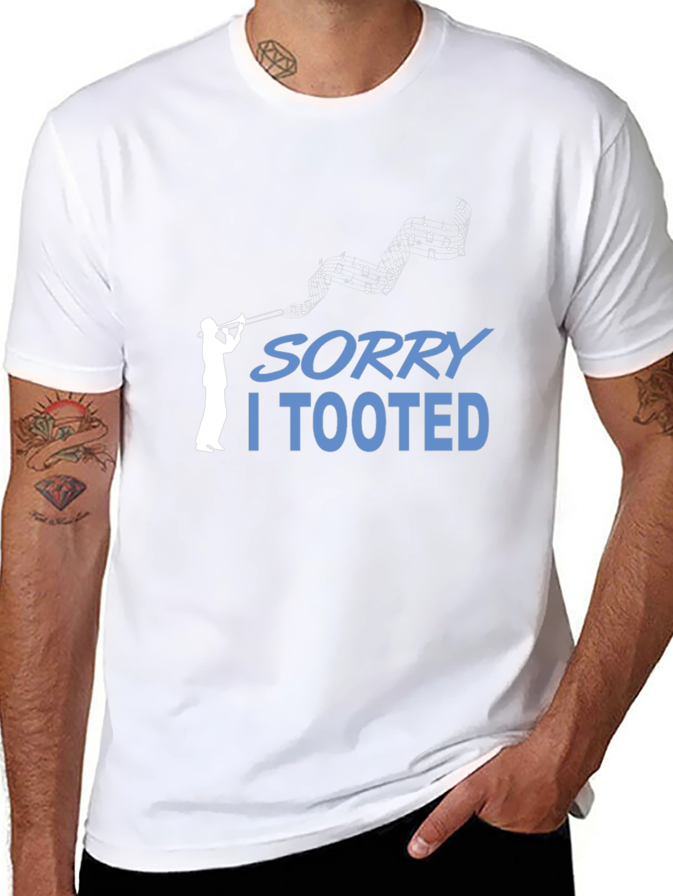 Sorry I Tooted T-Shirt Music Humor Tee