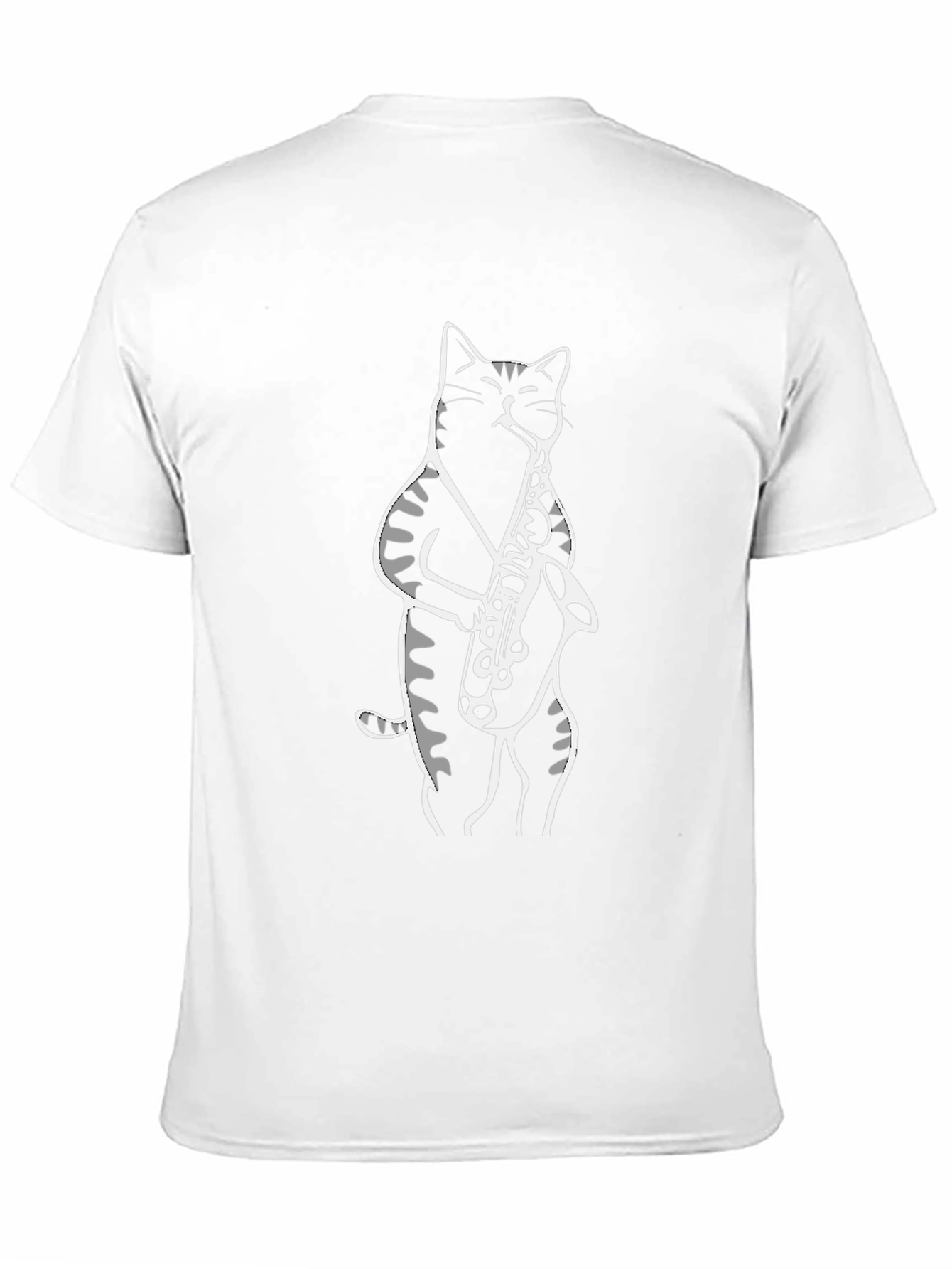 Cat Saxophone Player Graphic T-Shirt