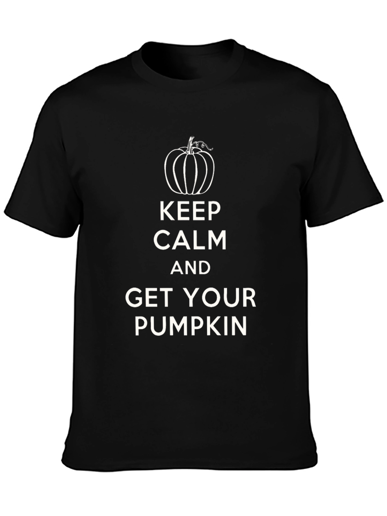 Keep Calm Pumpkin Black T-Shirt