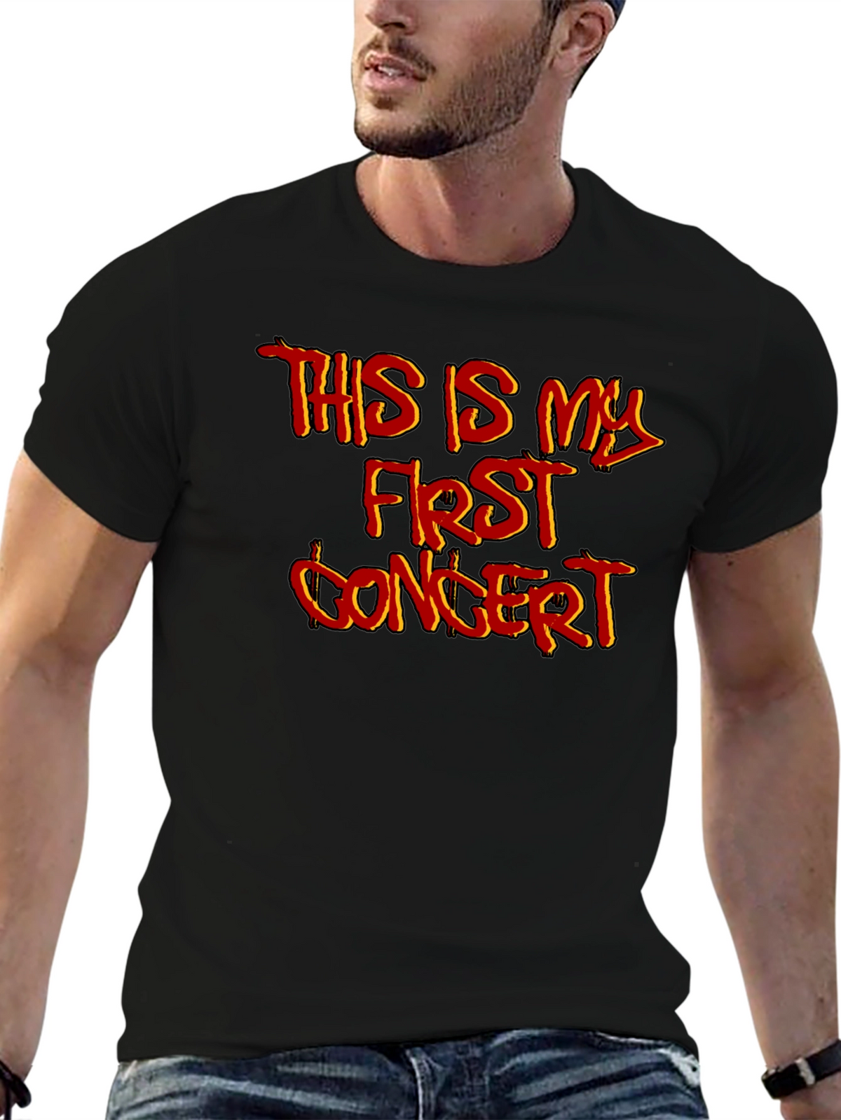 First Concert Graphic T-Shirt - Black Cotton Tee