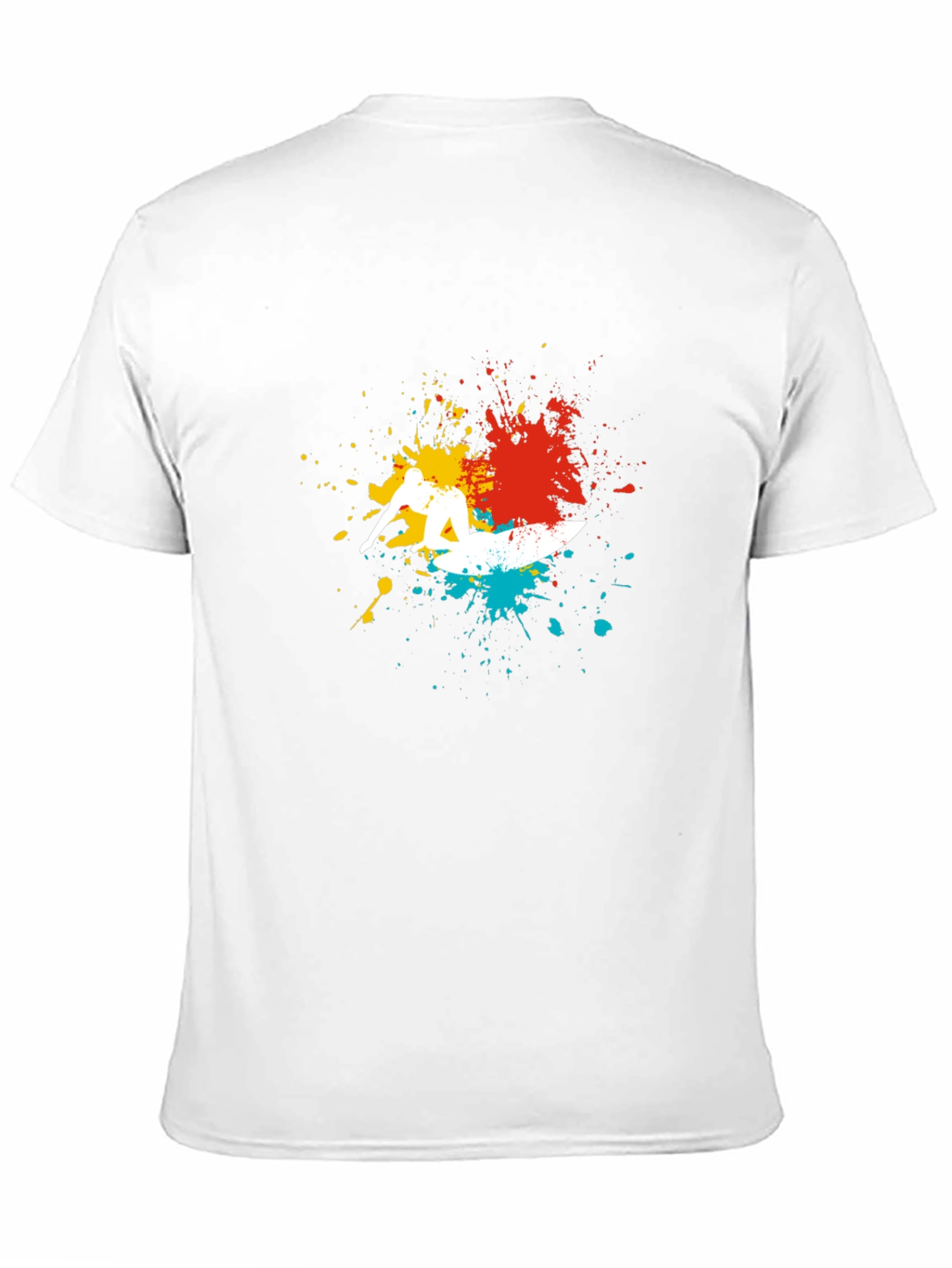 Surfer Splash Graphic Tee - Cool Black T-Shirt