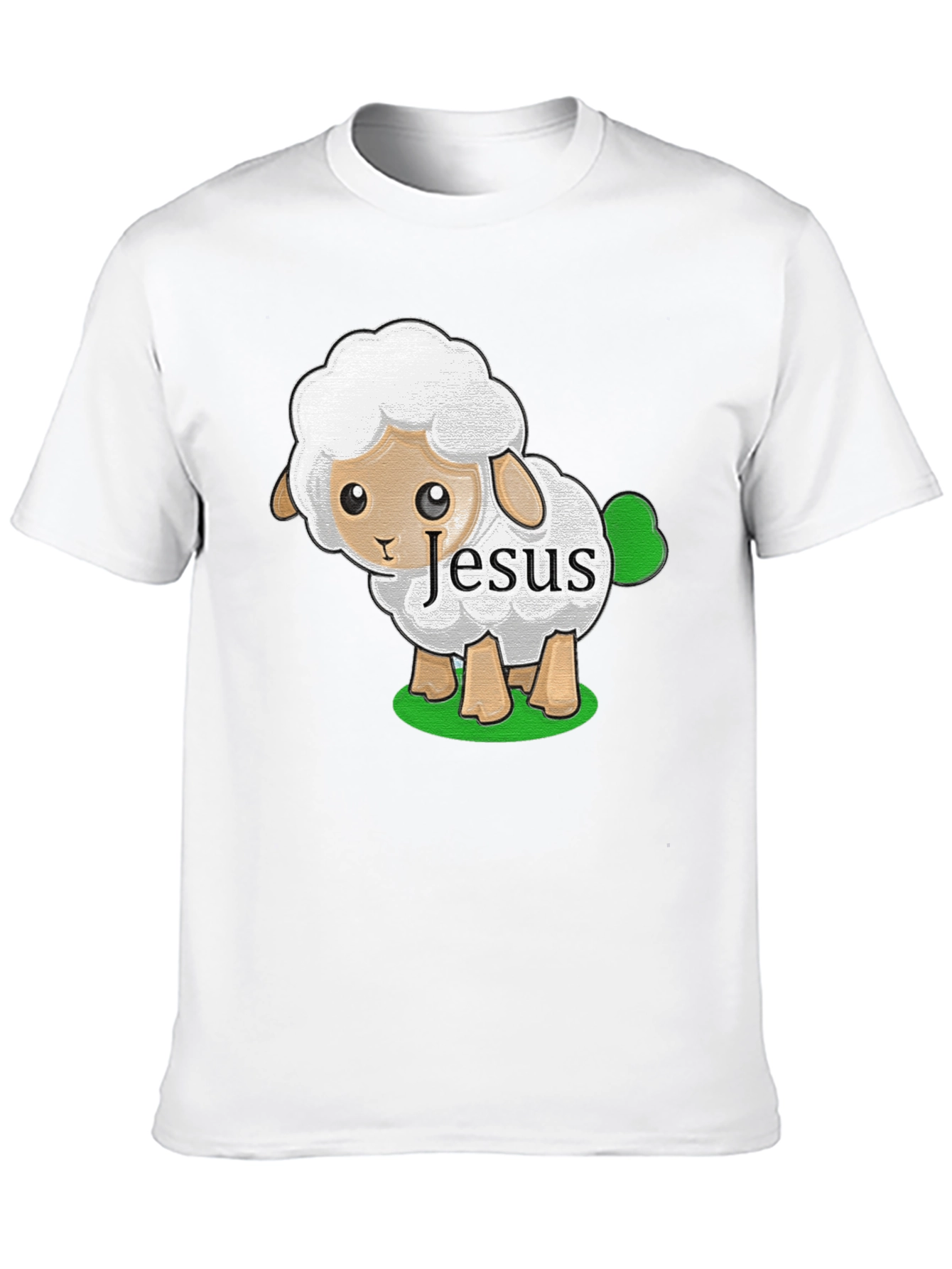Cute Jesus Sheep T-Shirt - Black Cotton Tee