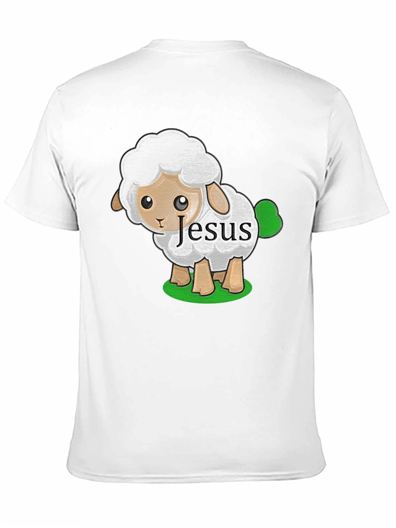 Cute Jesus Sheep T-Shirt - Black Cotton Tee