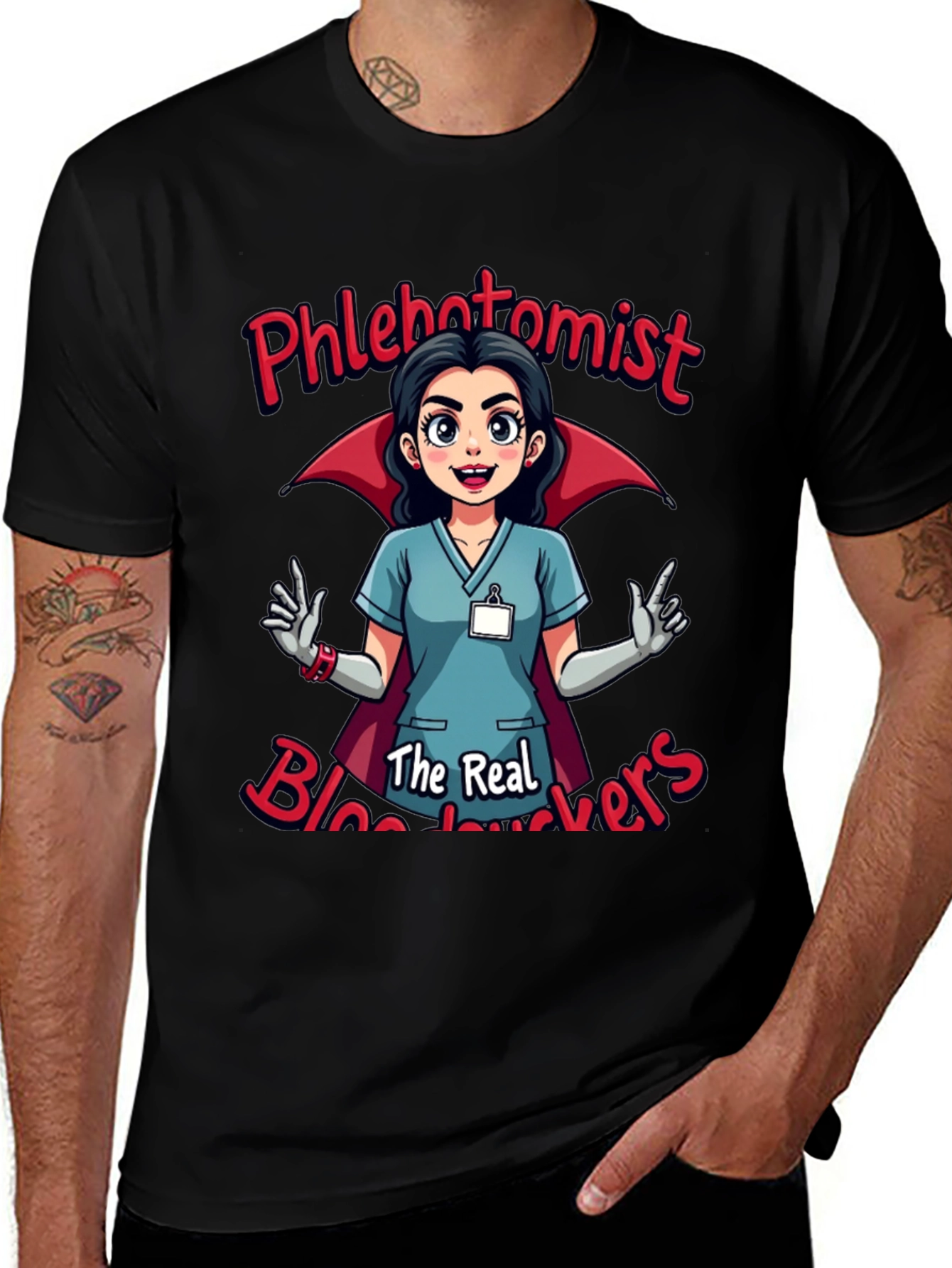 Phlebotomist Vampire T-Shirt - Blood Suckers Tee