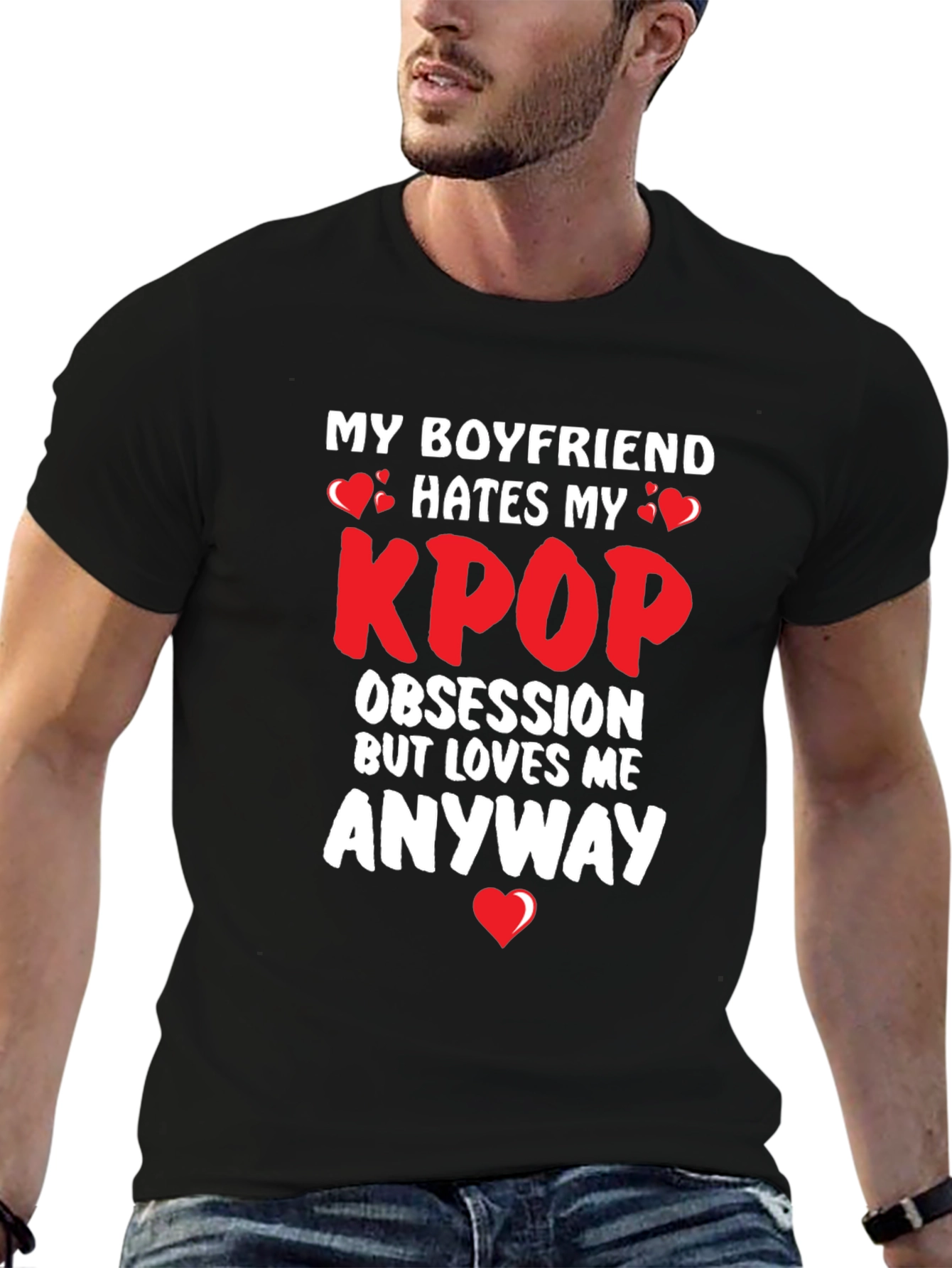 Kpop Obsession Boyfriend Hates Funny T-Shirt