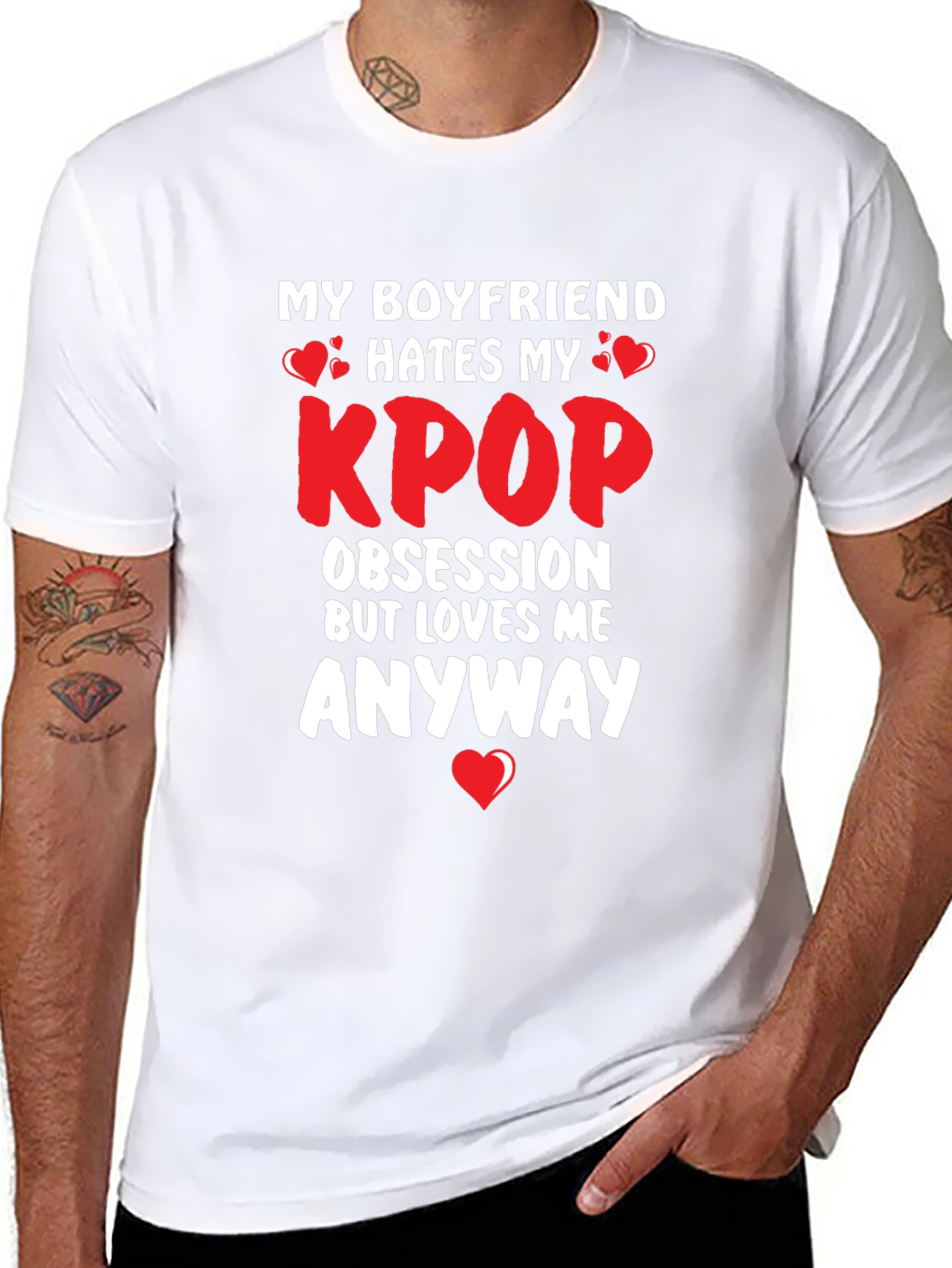 Kpop Obsession Boyfriend Hates Funny T-Shirt