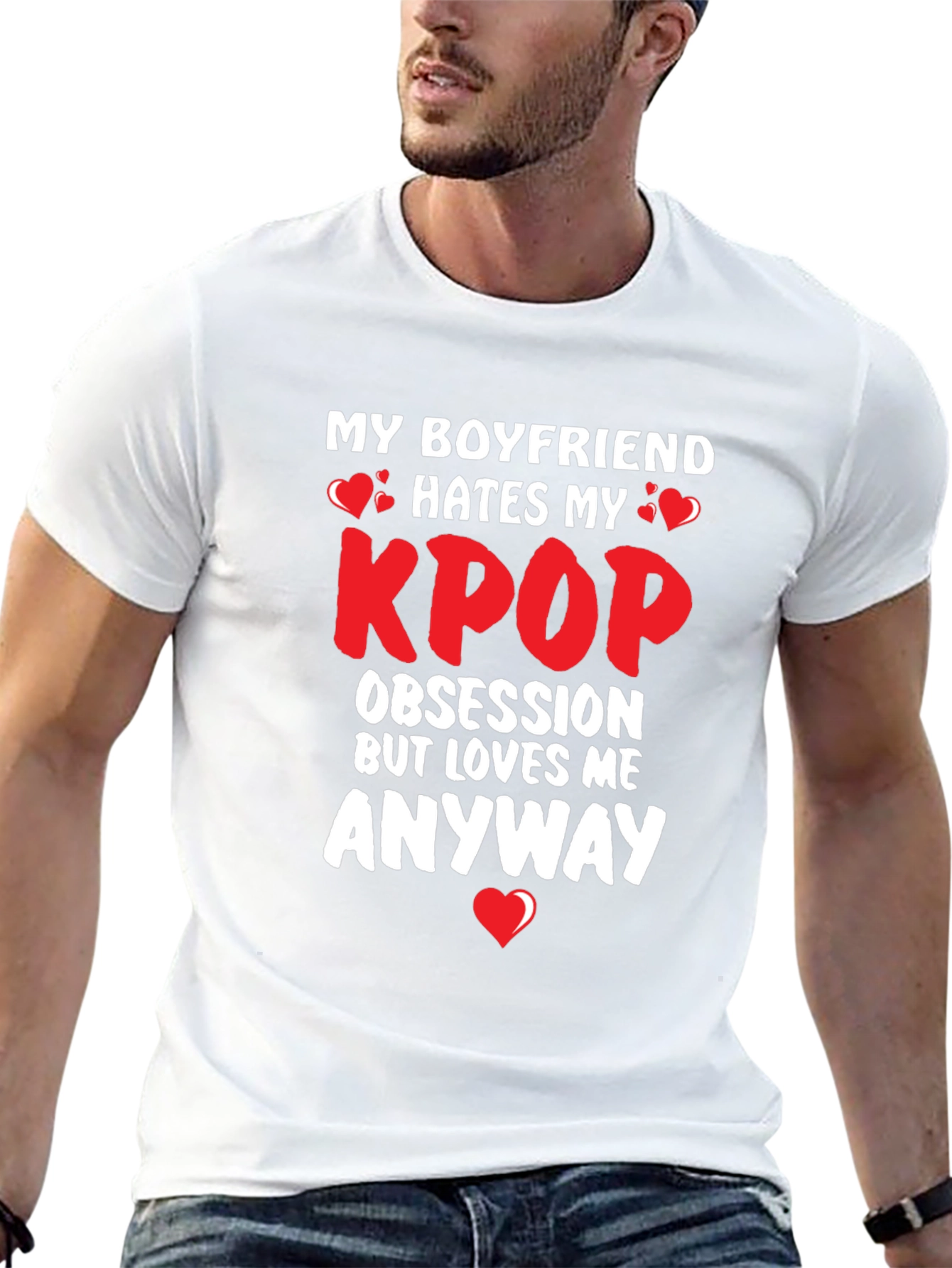 Kpop Obsession Boyfriend Hates Funny T-Shirt