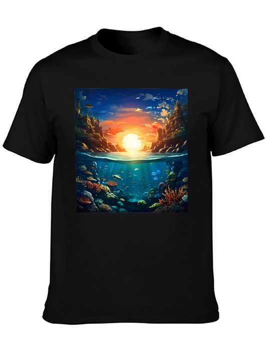 Ocean Reef Scene Graphic Tee - Dive into Style