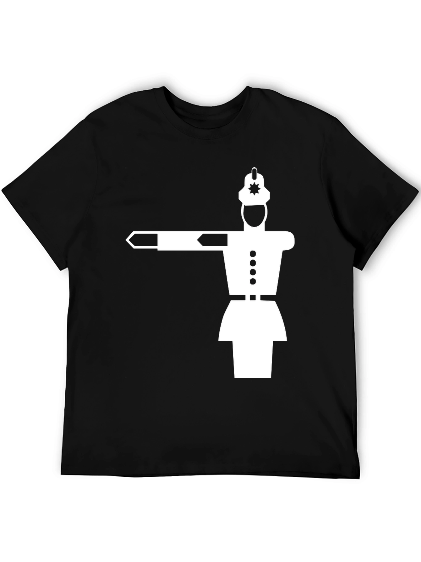 Retro Traffic Cop T-Shirt - Black