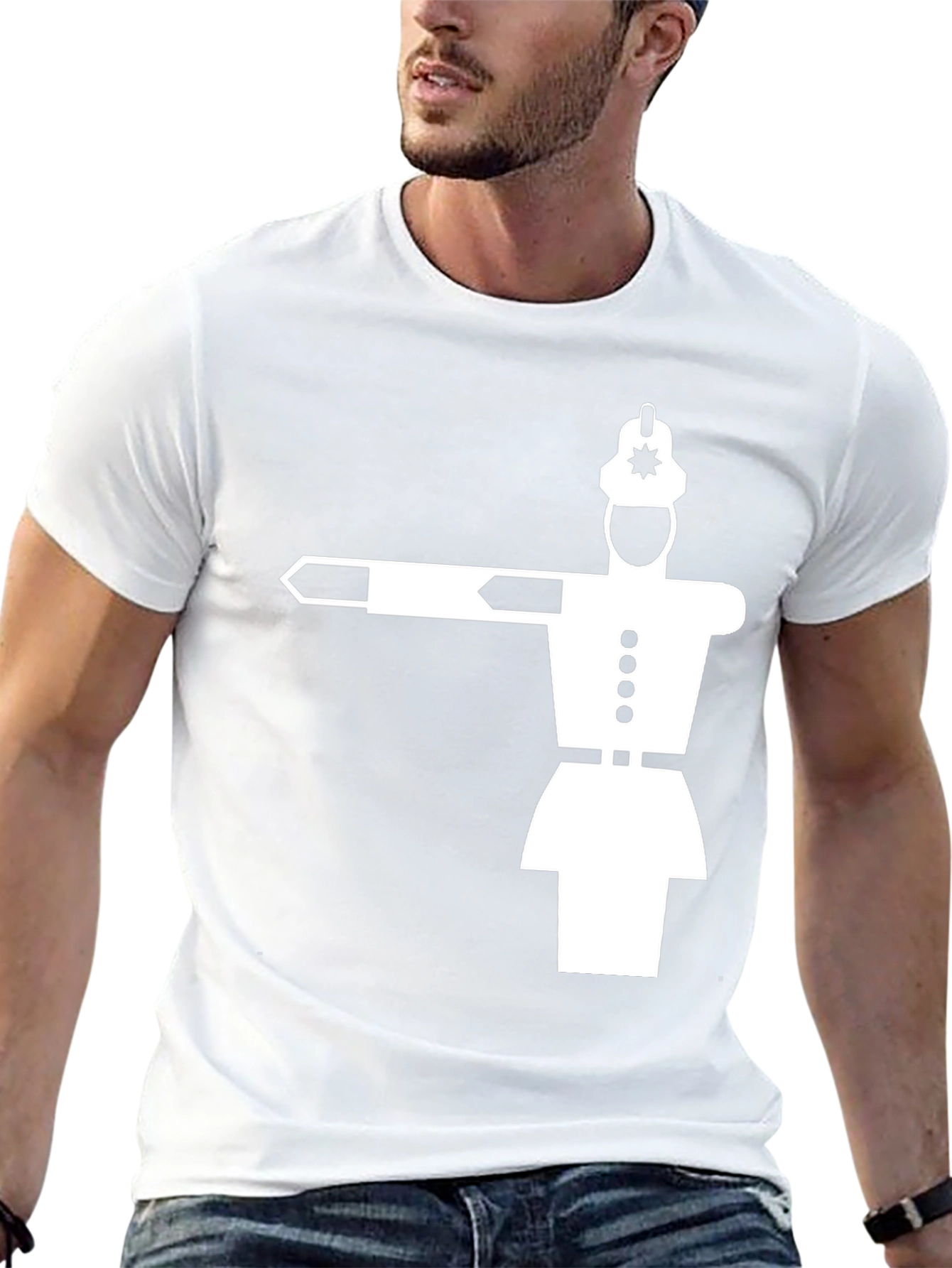 Retro Traffic Cop T-Shirt - Black