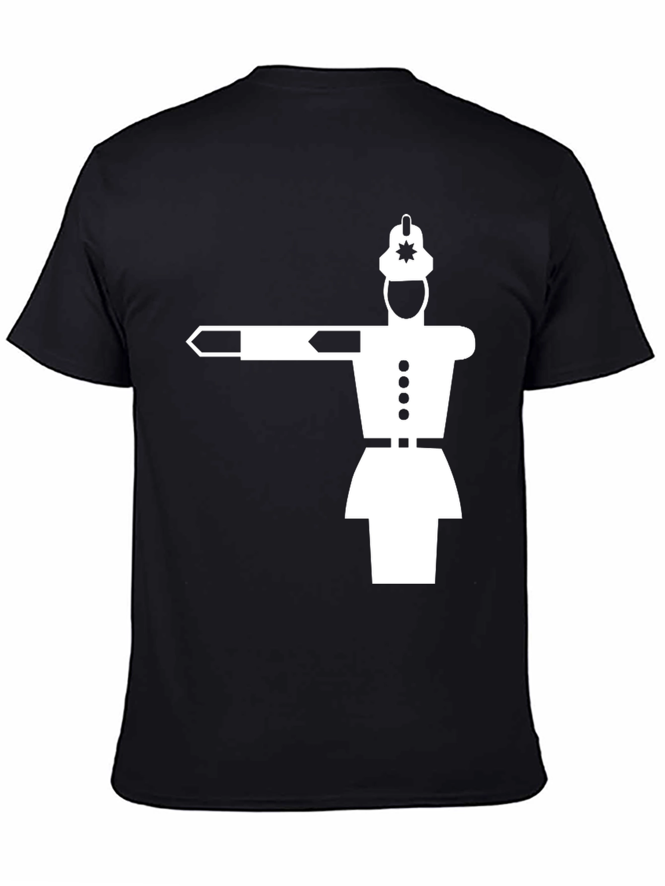 Retro Traffic Cop T-Shirt - Black