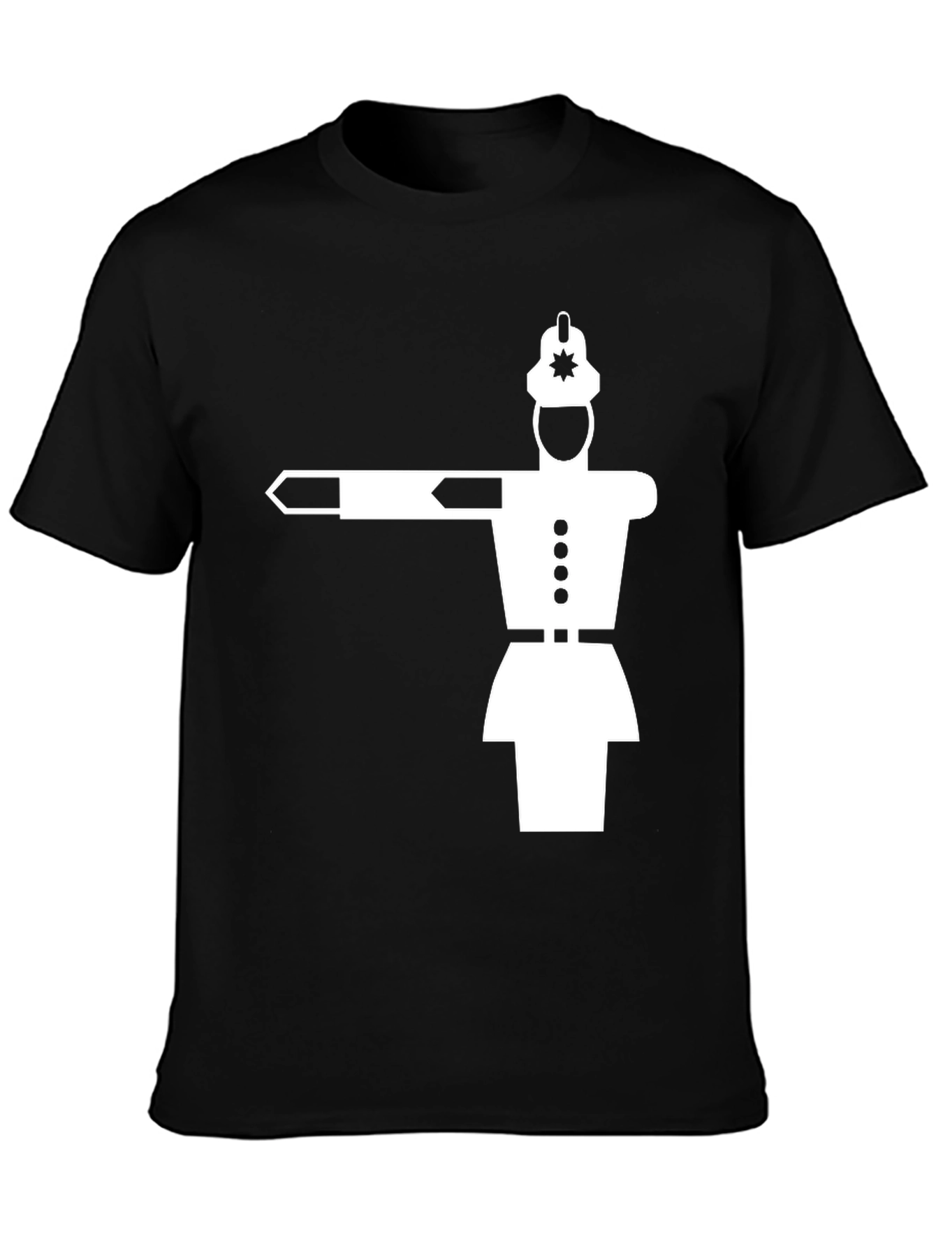 Retro Traffic Cop T-Shirt - Black