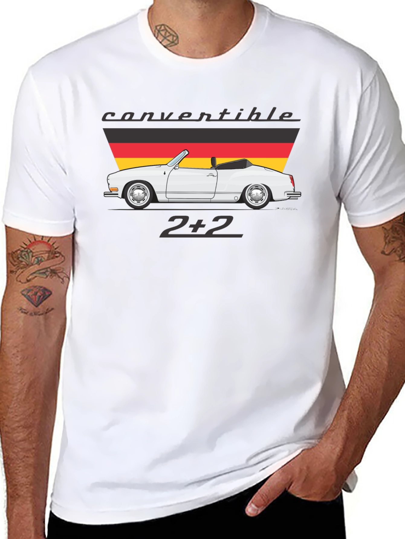 Convertible 2+2 Graphic Tee - Cool Car Design