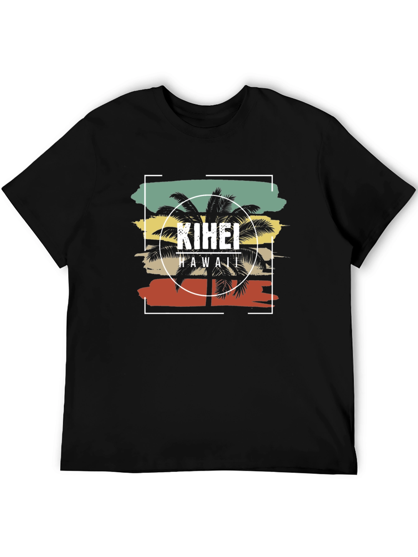 Kihei Hawaii Palm Tree Graphic Tee - Retro Style