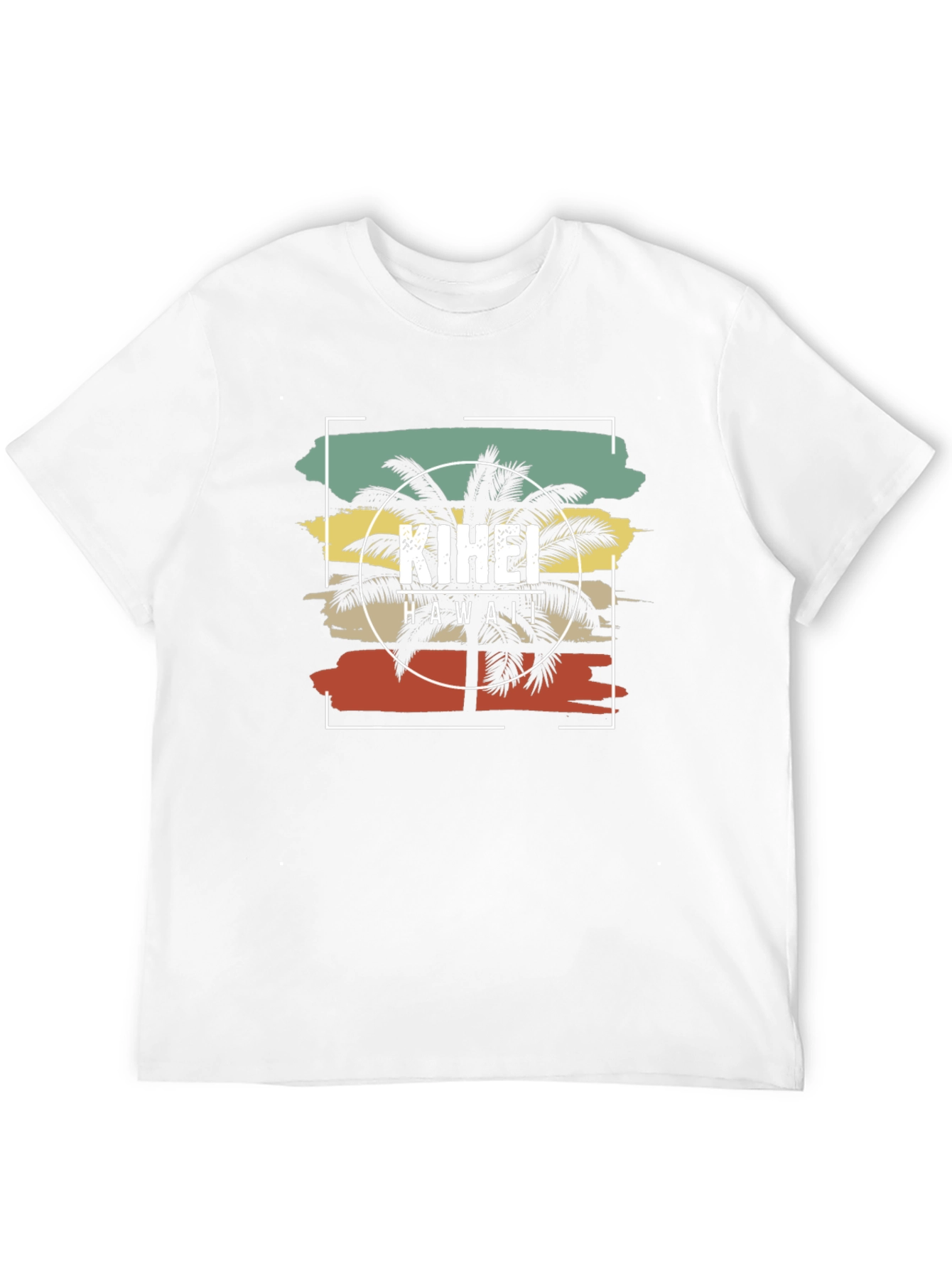 Kihei Hawaii Palm Tree Graphic Tee - Retro Style