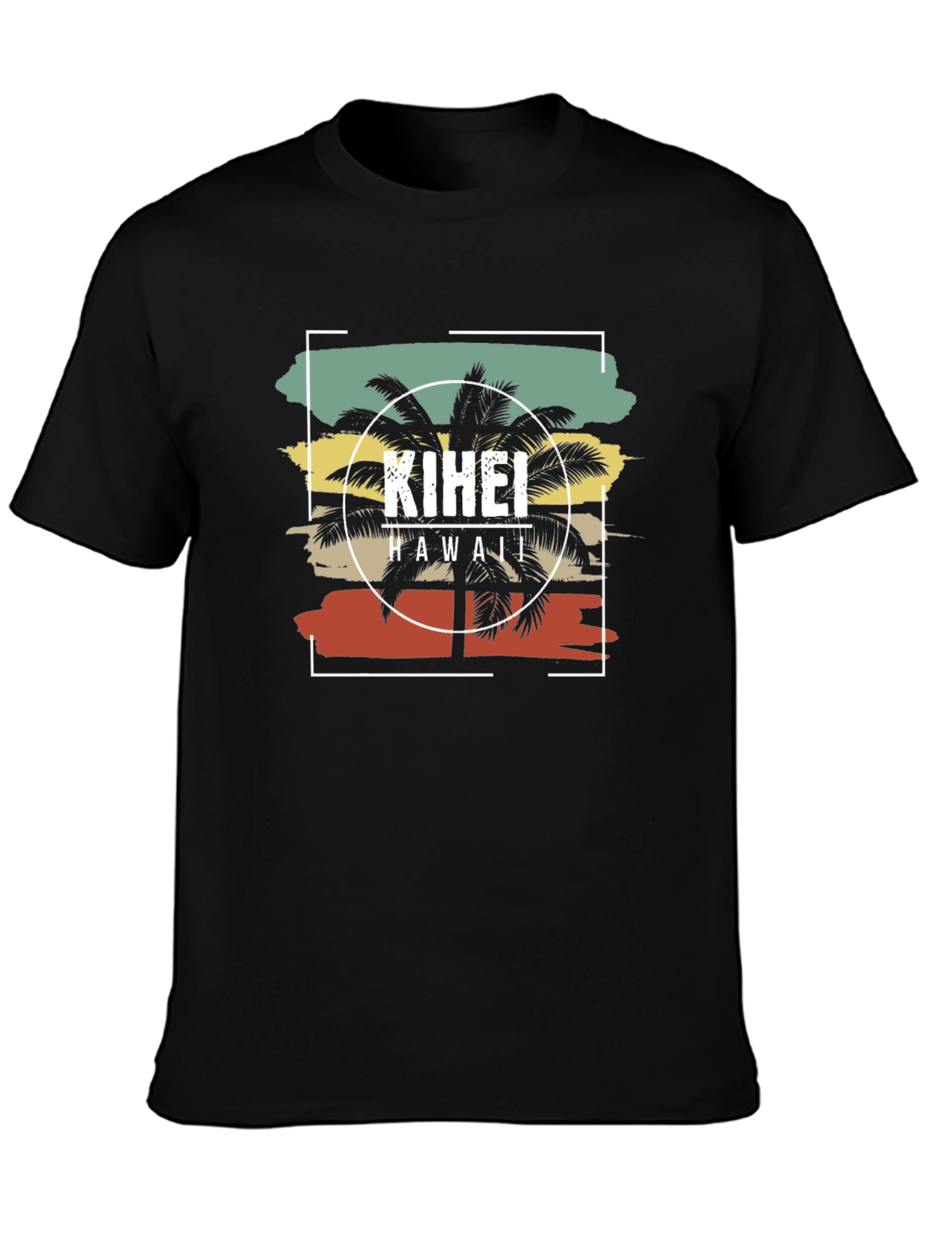 Kihei Hawaii Palm Tree Graphic Tee - Retro Style