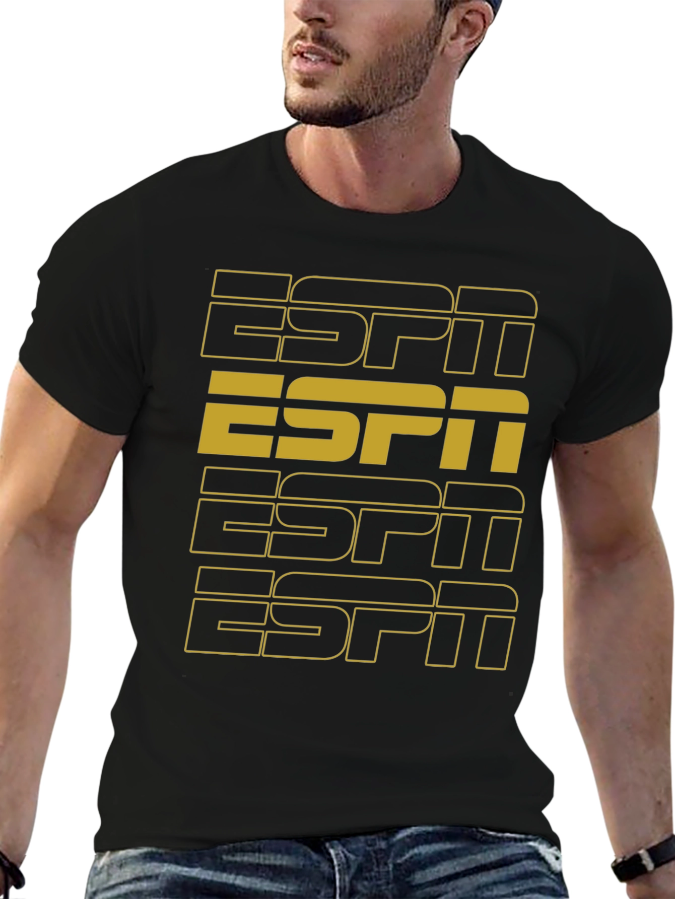 Retro ESPN Black T-Shirt