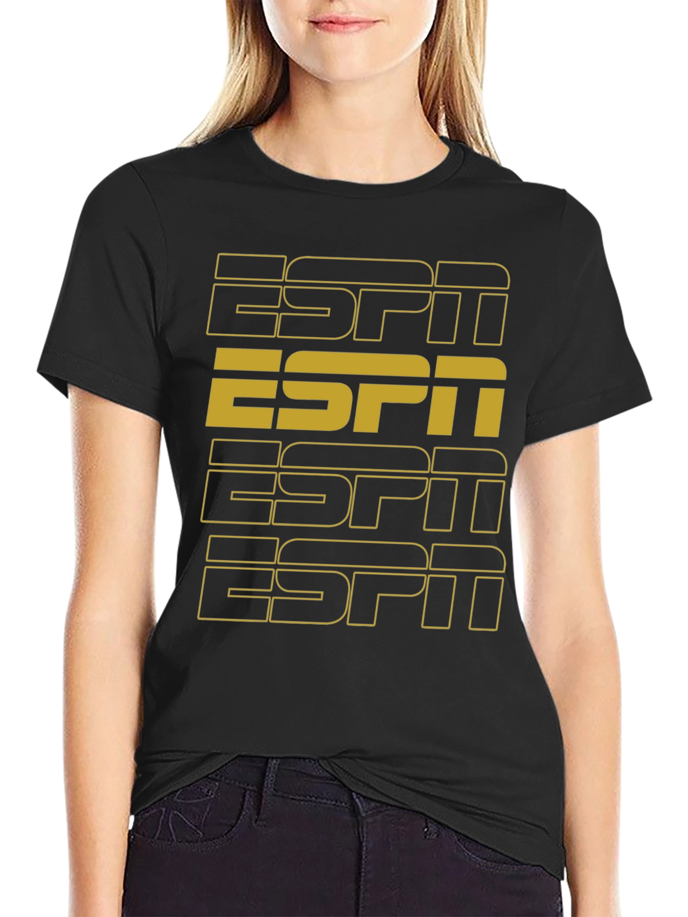 Retro ESPN Black T-Shirt