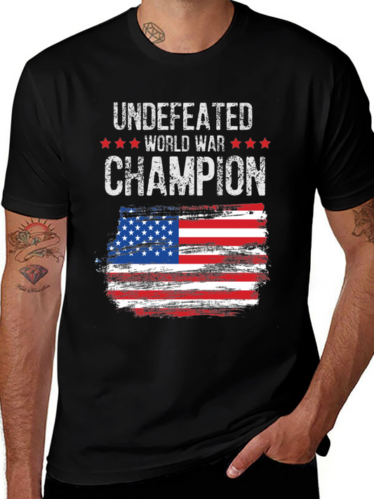 Undefeated World War Champion American Flag T-Shirt