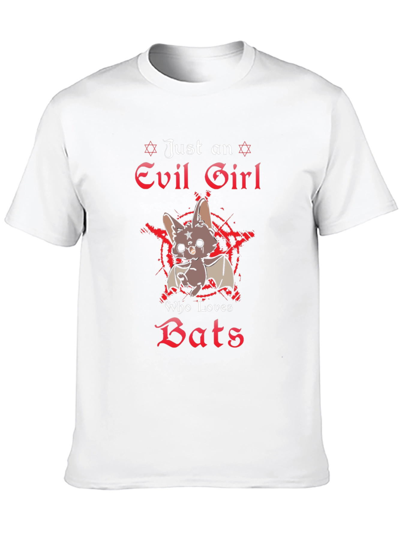 Evil Girl Who Loves Bats Graphic T-Shirt