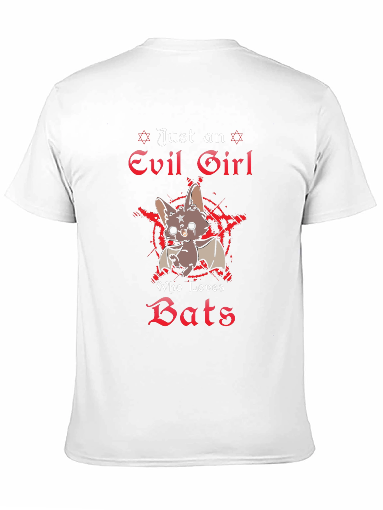 Evil Girl Who Loves Bats Graphic T-Shirt