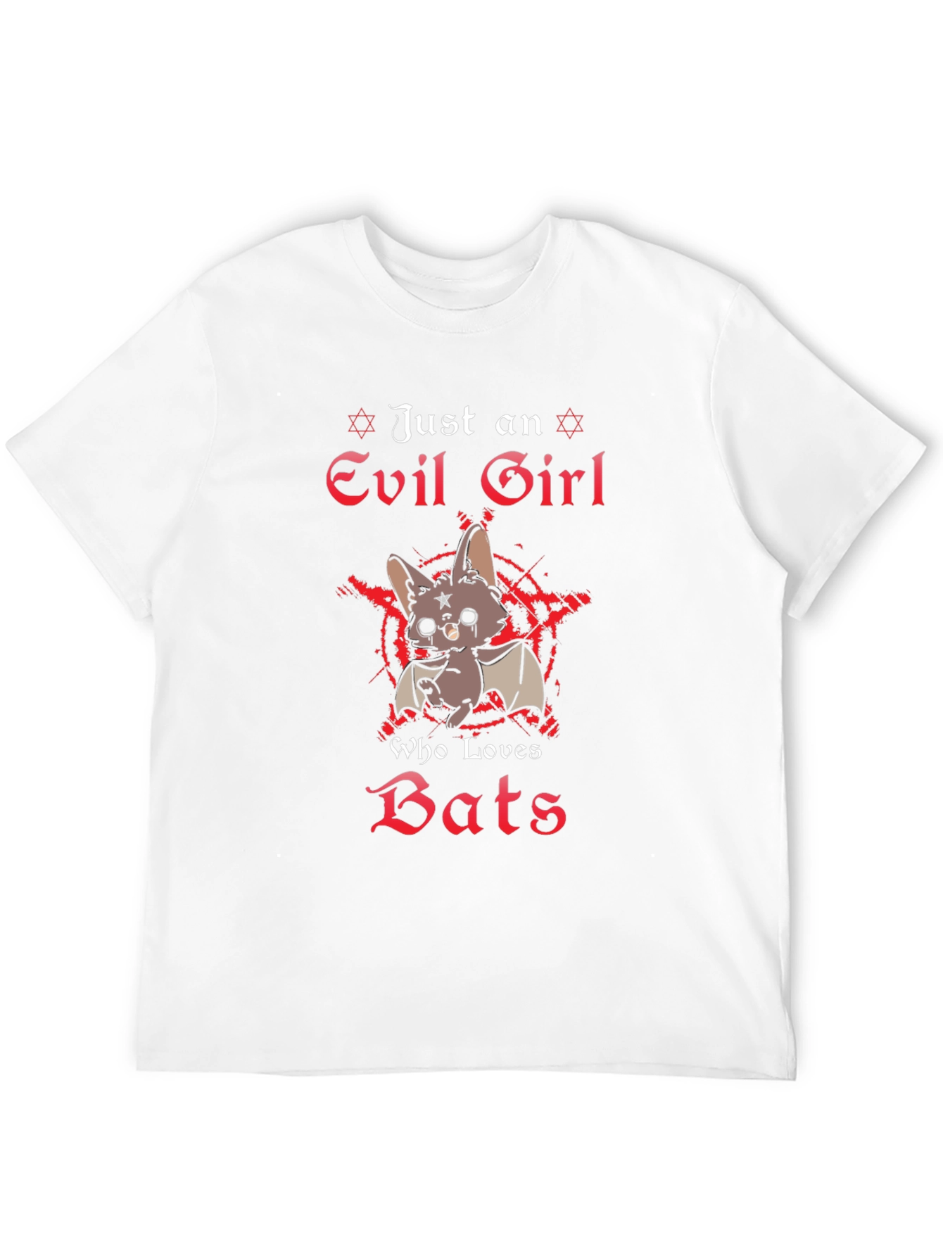 Evil Girl Who Loves Bats Graphic T-Shirt
