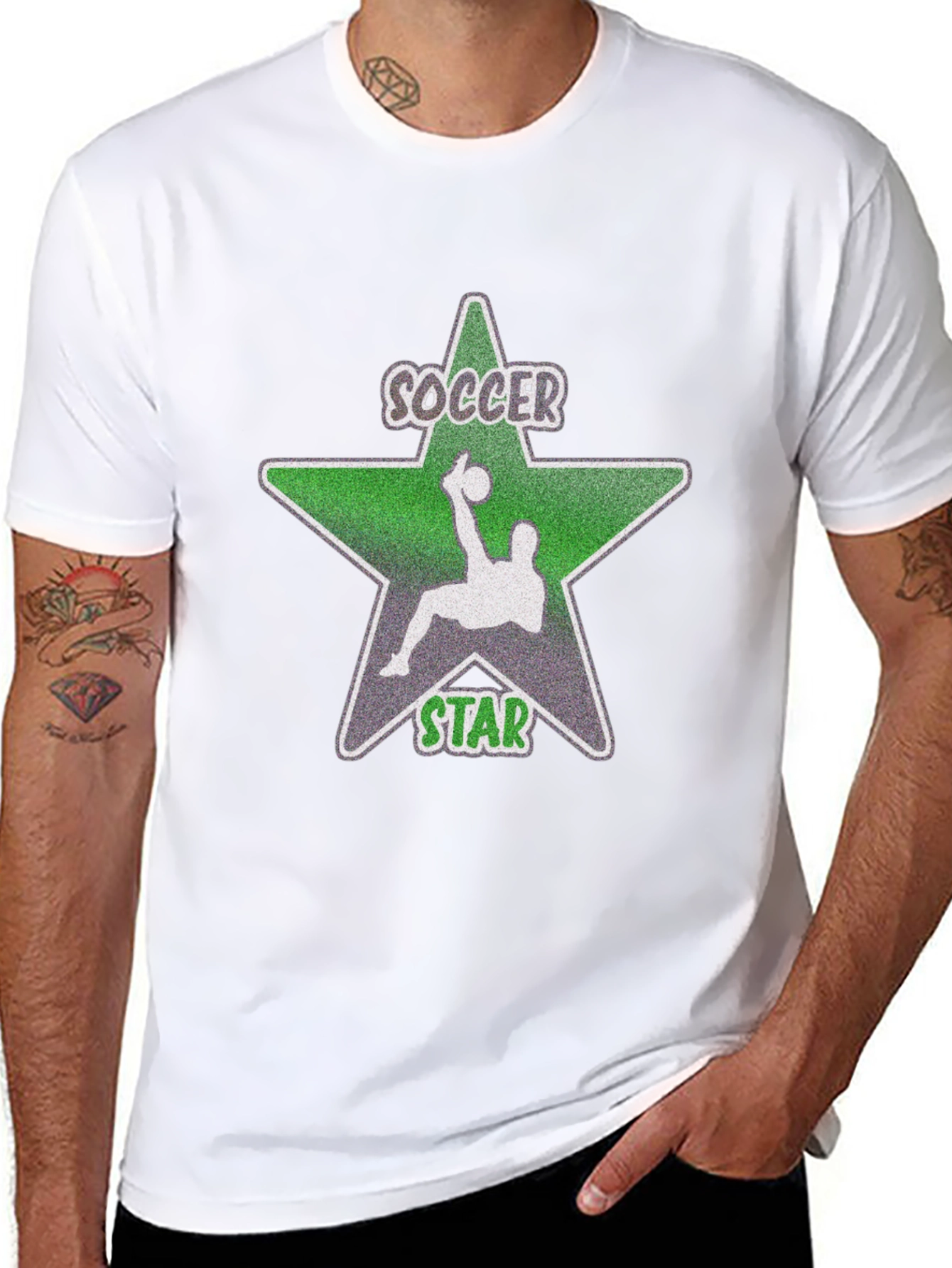 Soccer Star Graphic T-Shirt - Stylish Cotton Tee
