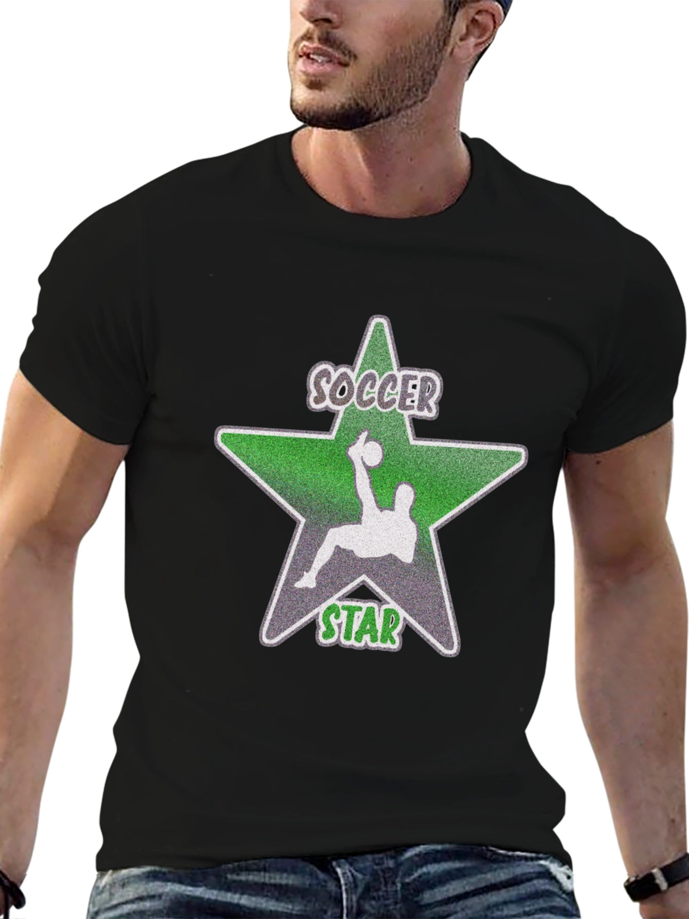 Soccer Star Graphic T-Shirt - Stylish Cotton Tee