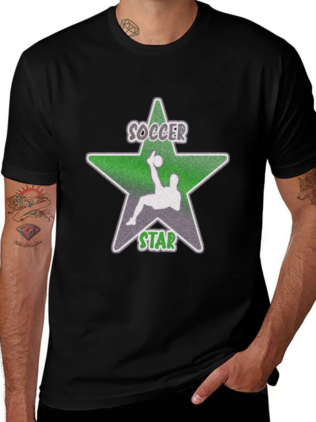 Soccer Star Graphic T-Shirt - Stylish Cotton Tee