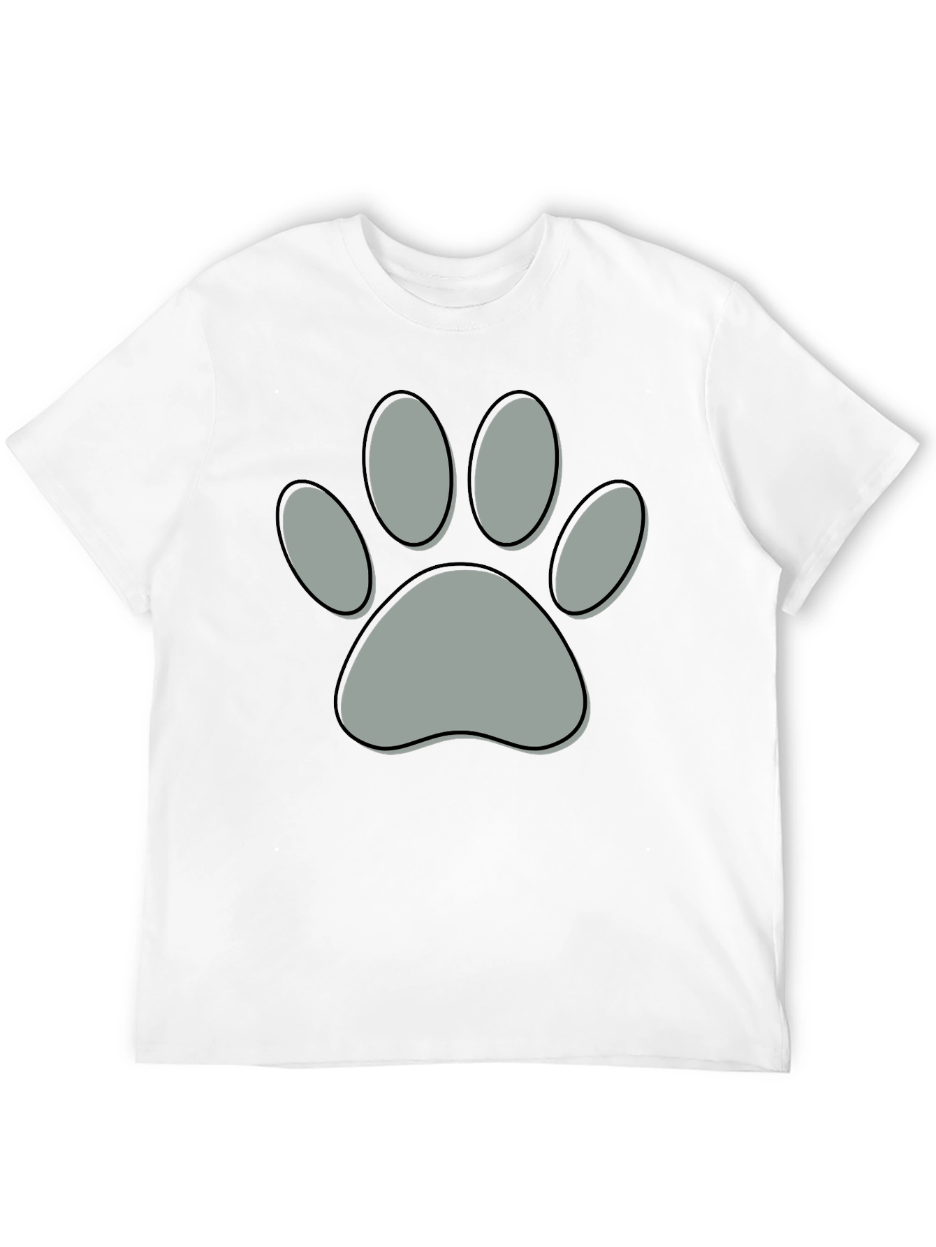 Paw Print Graphic Tee - Black