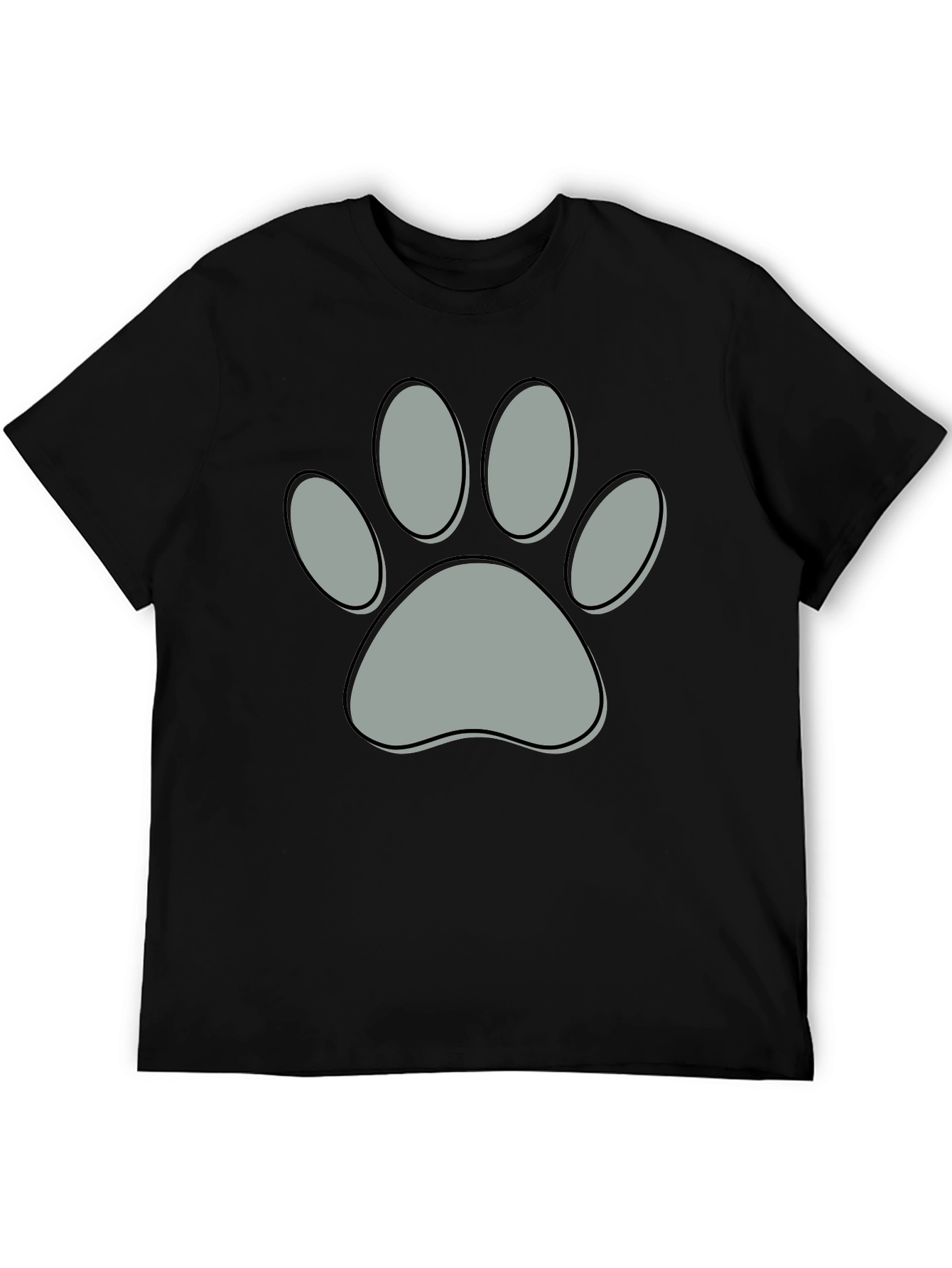 Paw Print Graphic Tee - Black