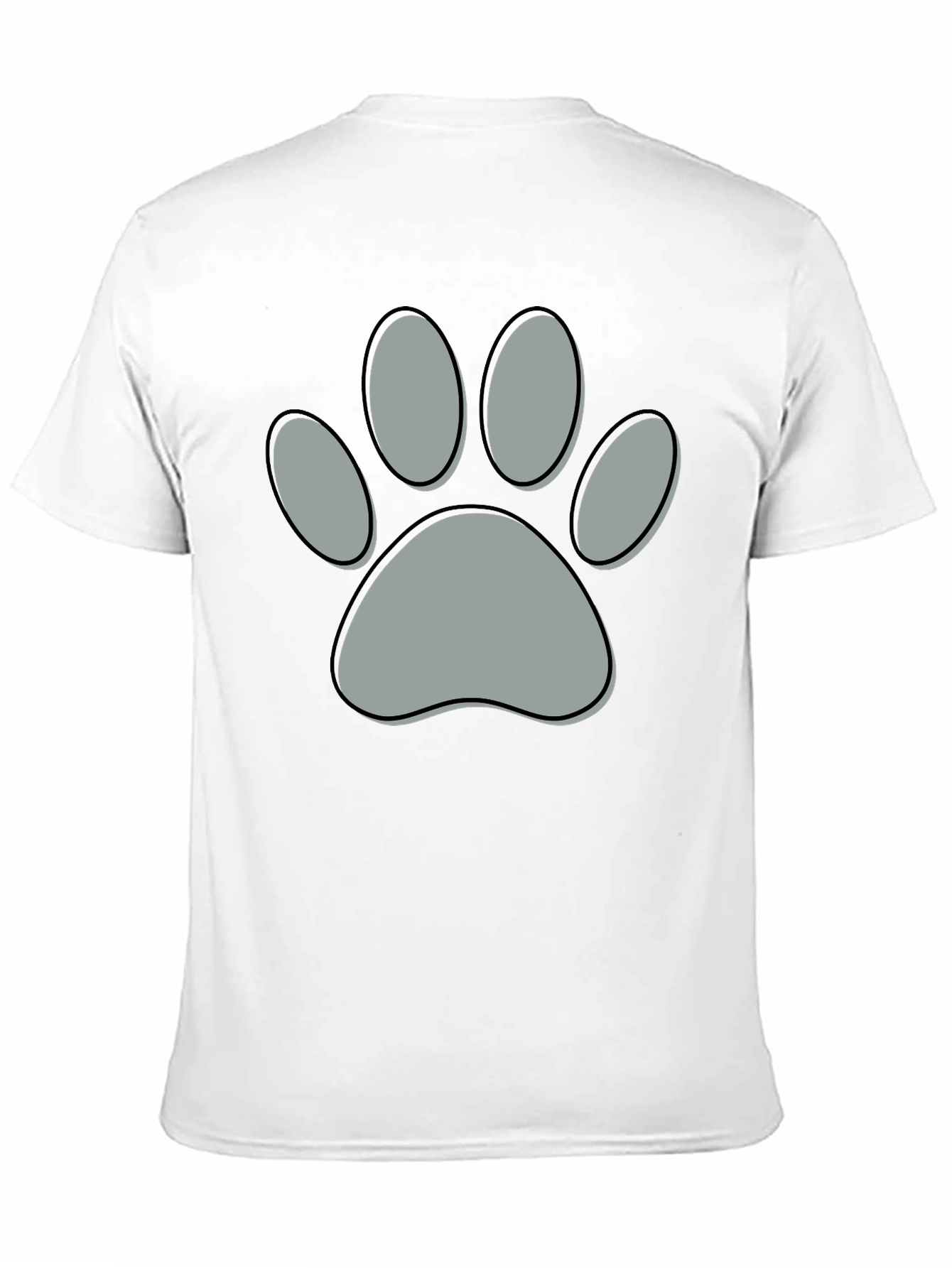 Paw Print Graphic Tee - Black