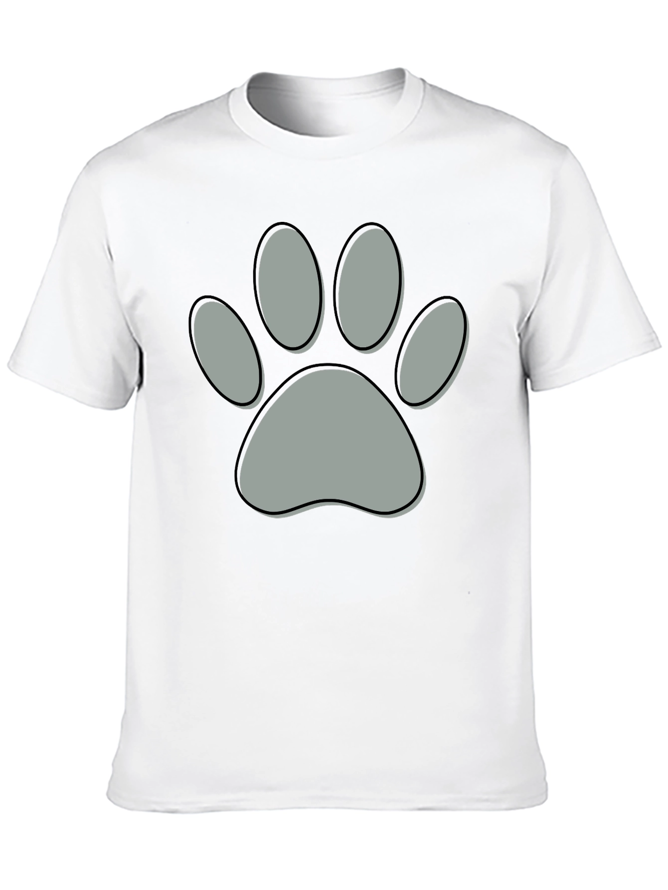 Paw Print Graphic Tee - Black
