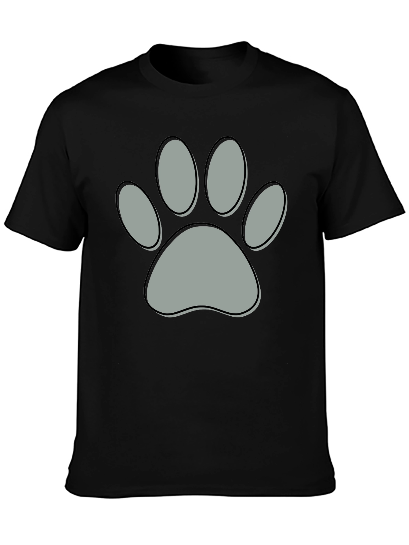 Paw Print Graphic Tee - Black