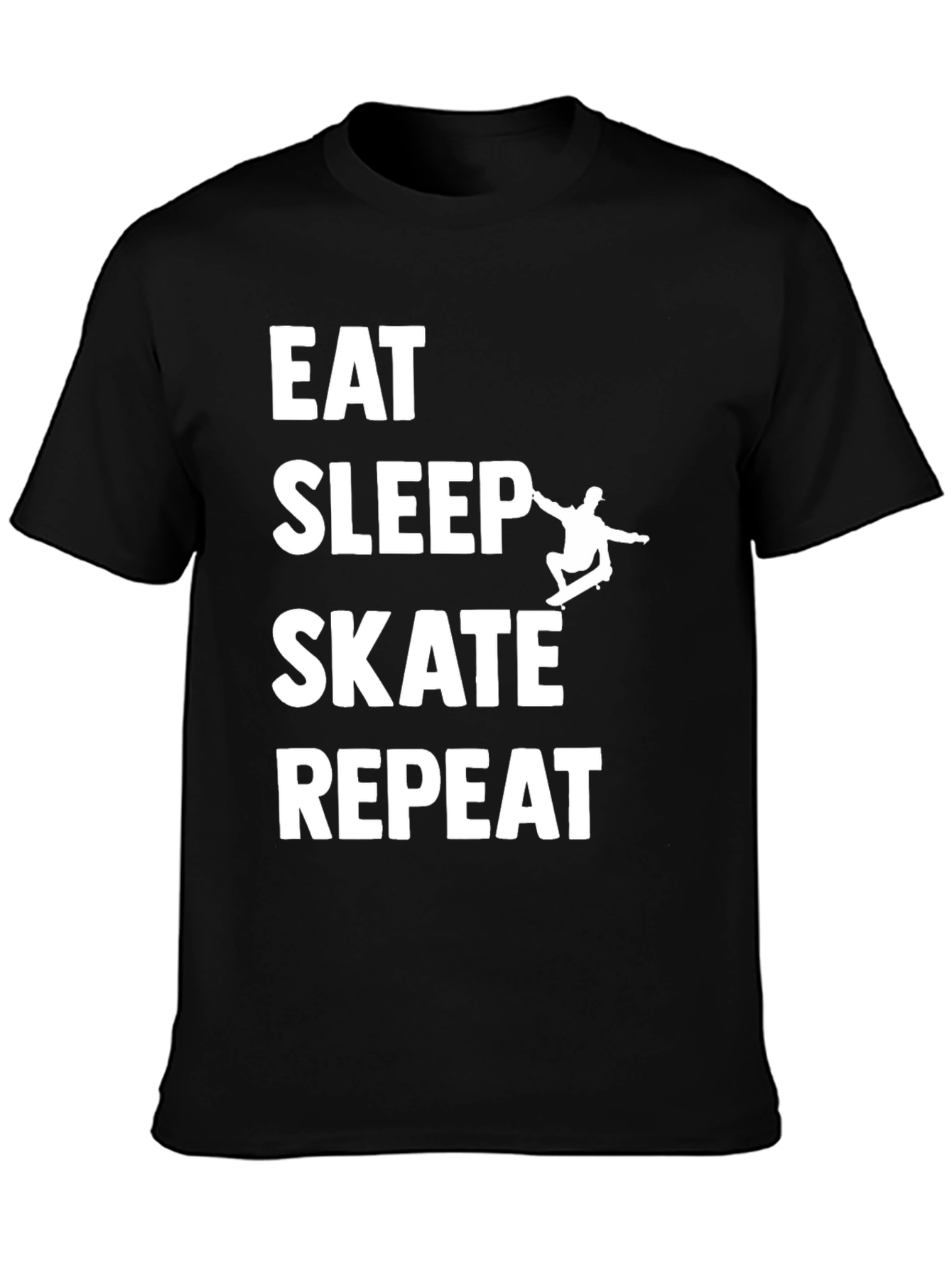 Eat Sleep Skate Repeat Graphic Tee - Black